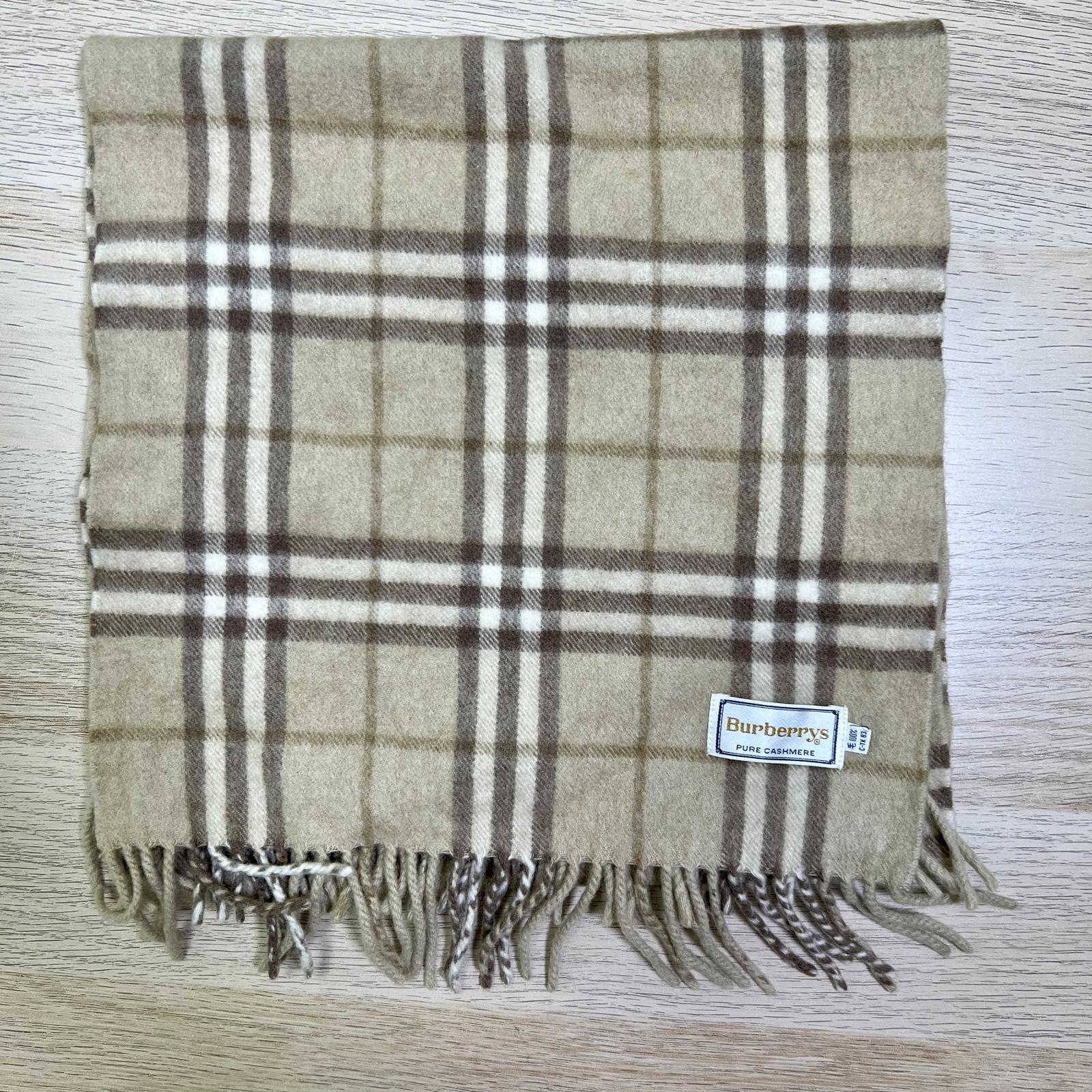 Vintage Burberrys 100% Cashmere Scarf