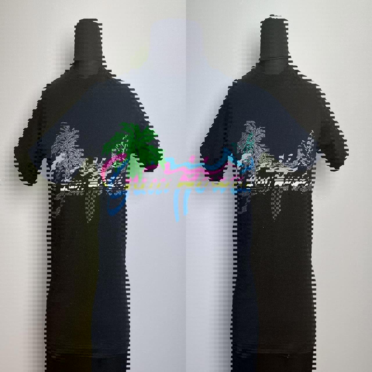 Gucci Hawaii Black Glitter T-shirt
