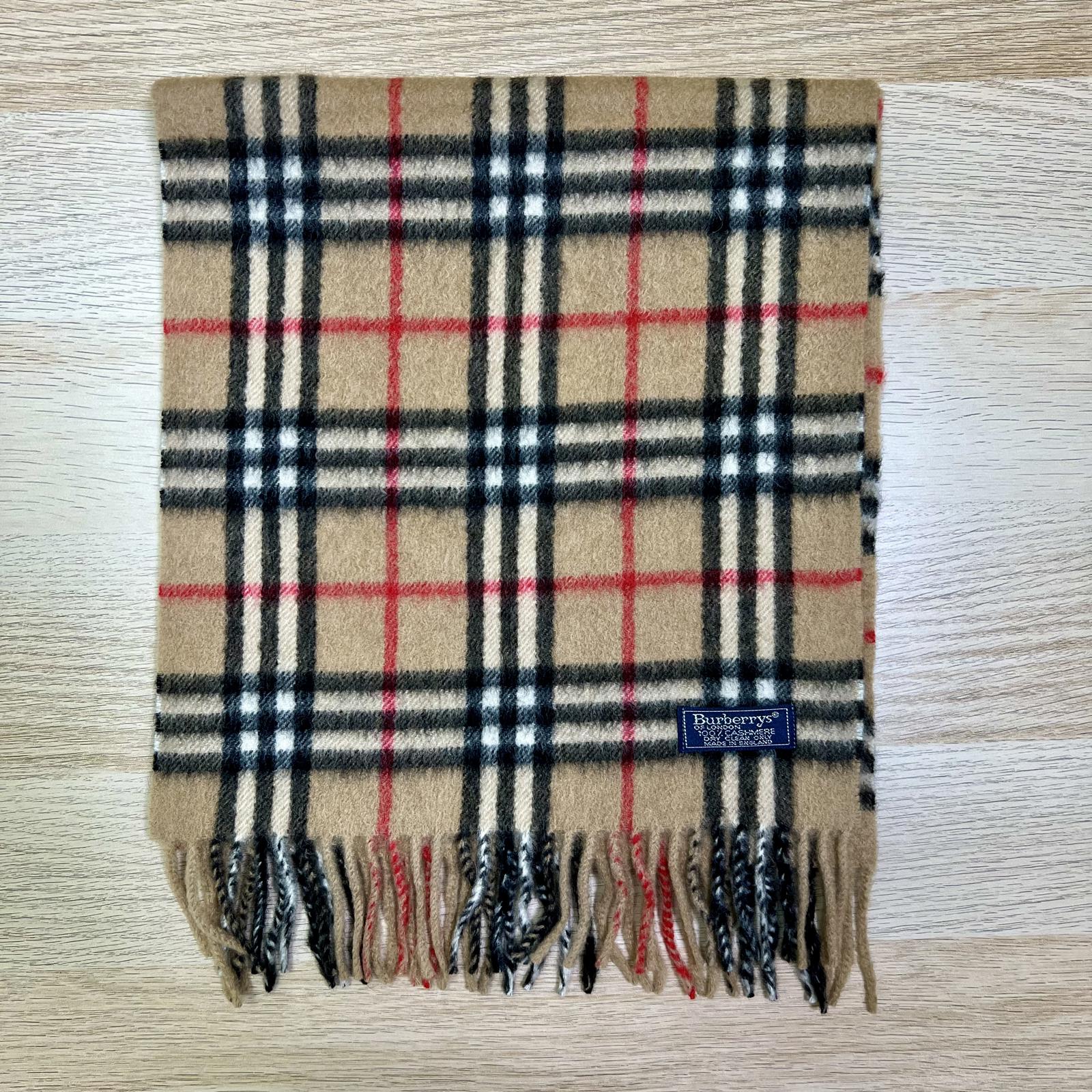 Vintage Burberrys 100% Cashmere Scarf