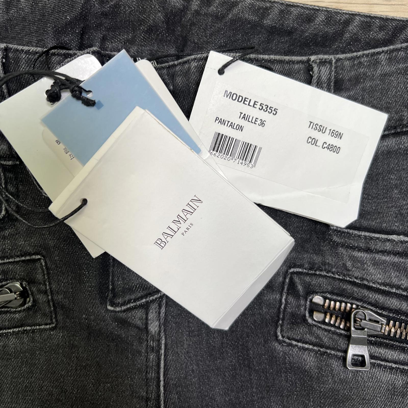 Balmain Moto Skinny Jeans