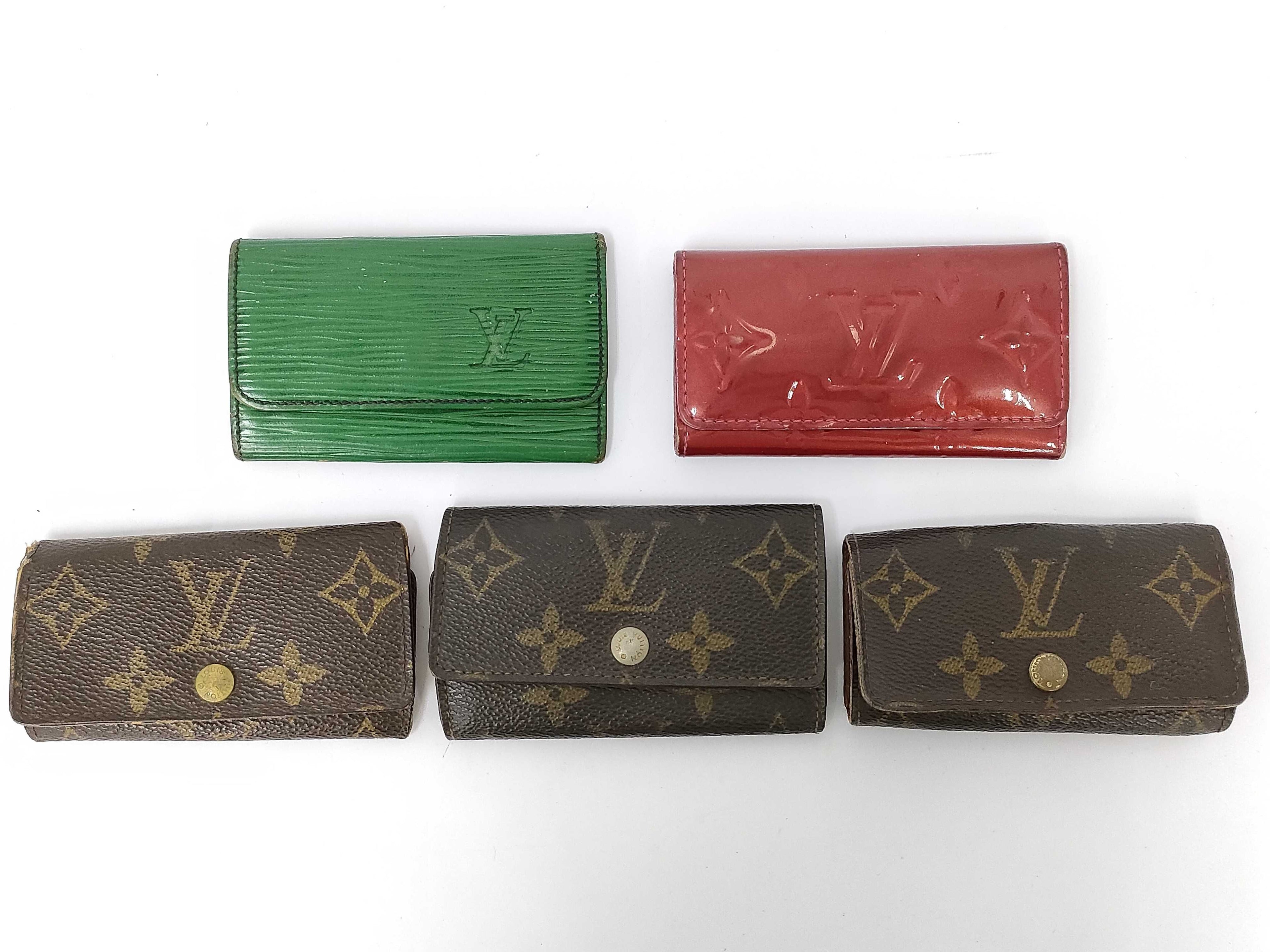 5 Piece Grouping of Louis Vuitton Key Holders