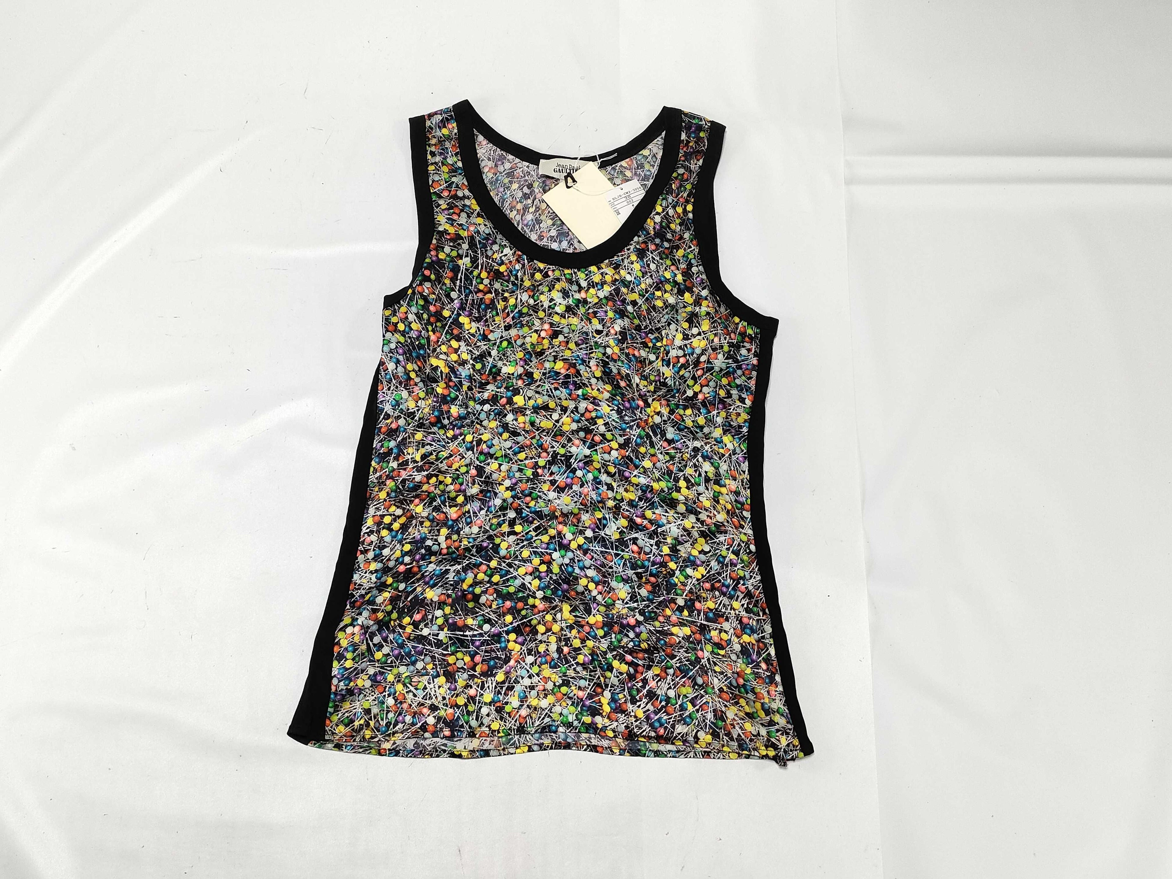Jean Paul Gaultier Silk Pin Print Tank Top
