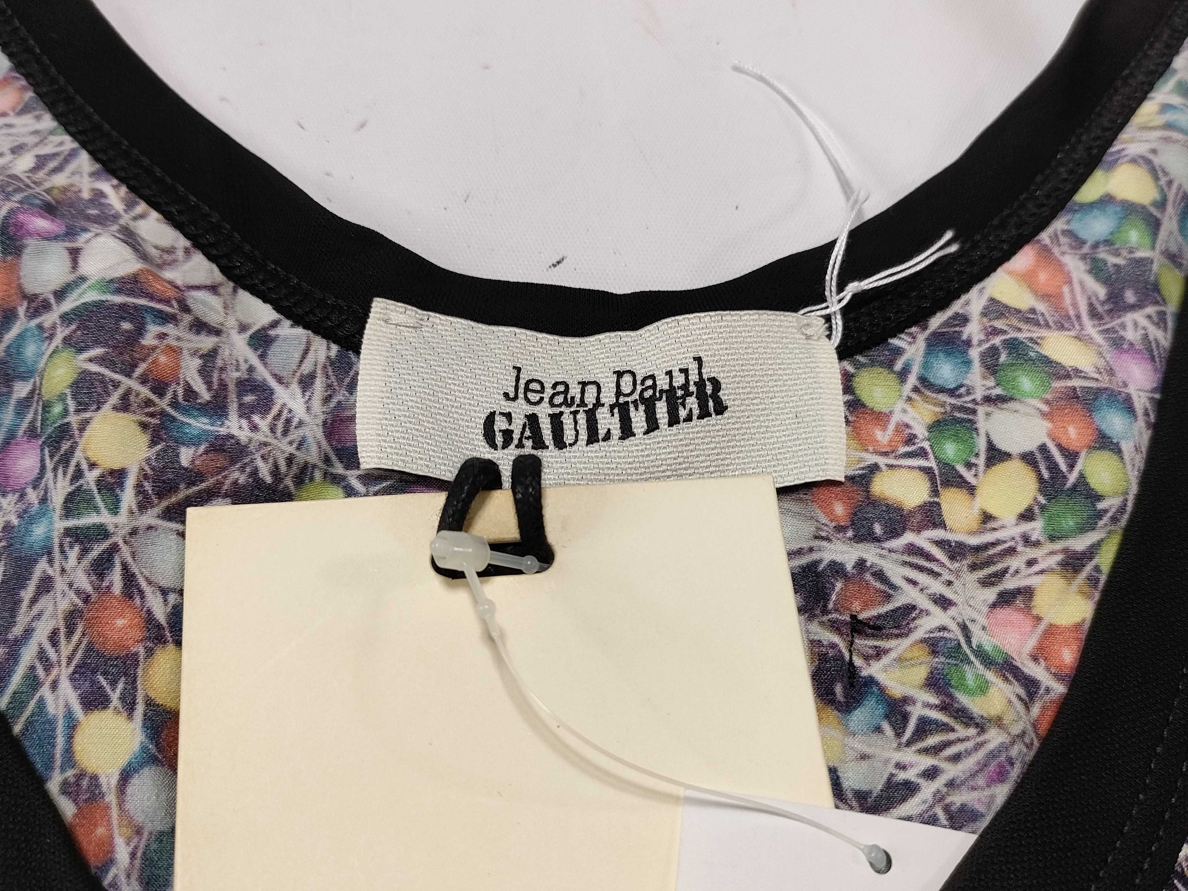 Jean Paul Gaultier Silk Pin Print Tank Top