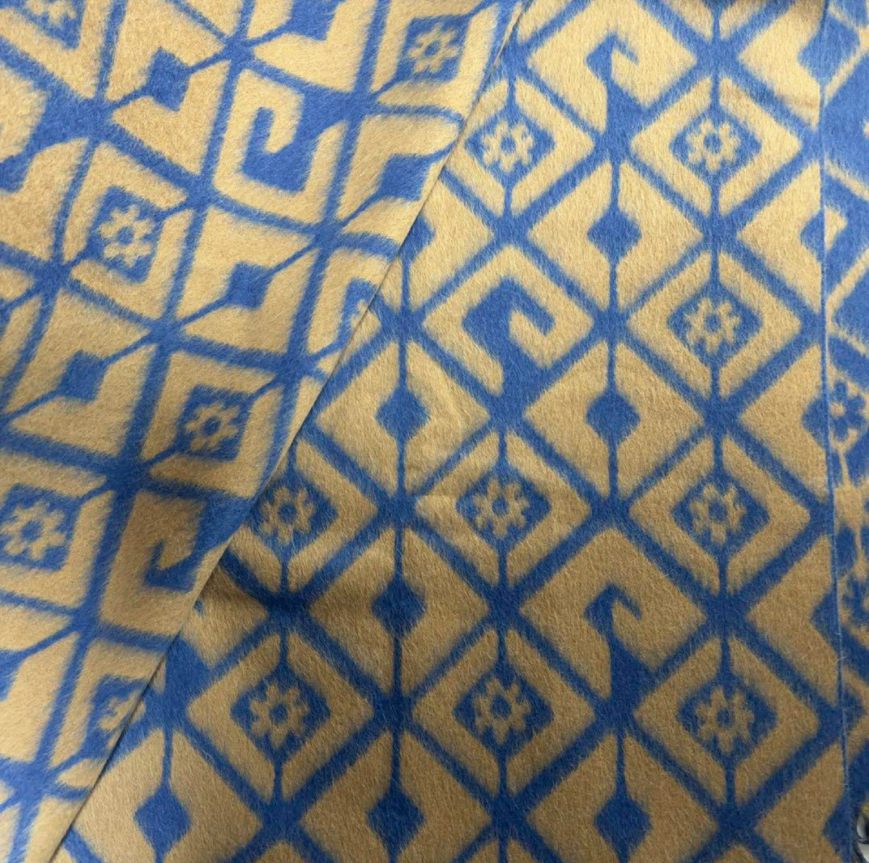 Gucci Wool Blend GG Rhombus Throw Blanket