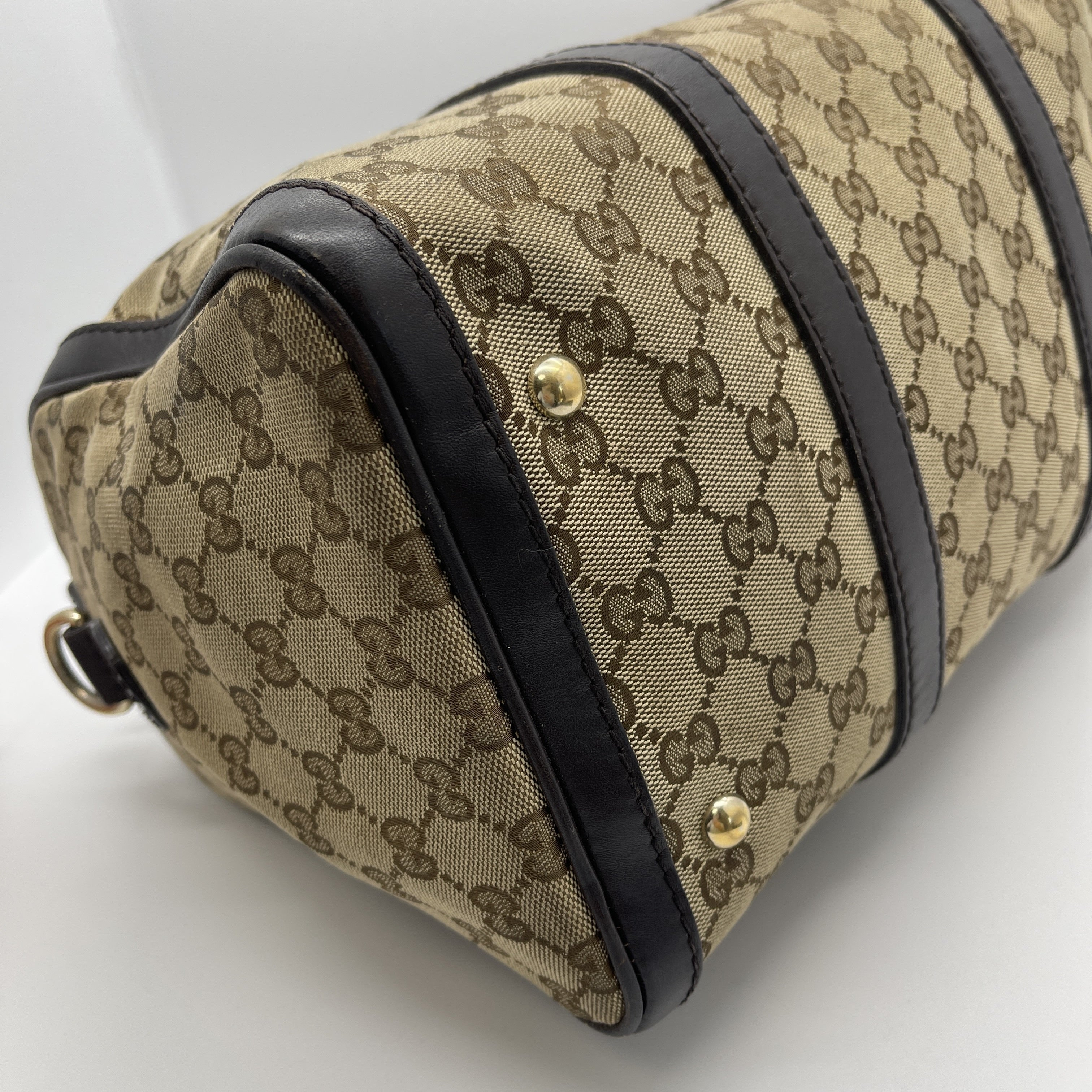 Gucci Canvas Boston Bag