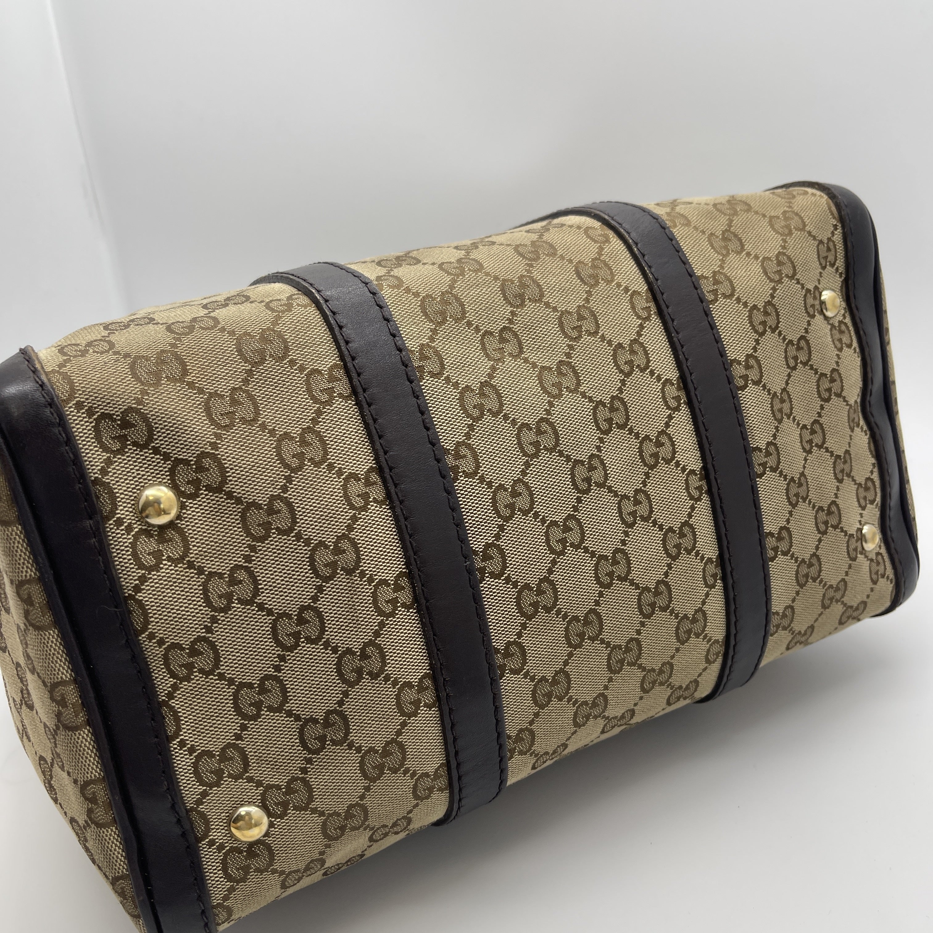 Gucci Canvas Boston Bag