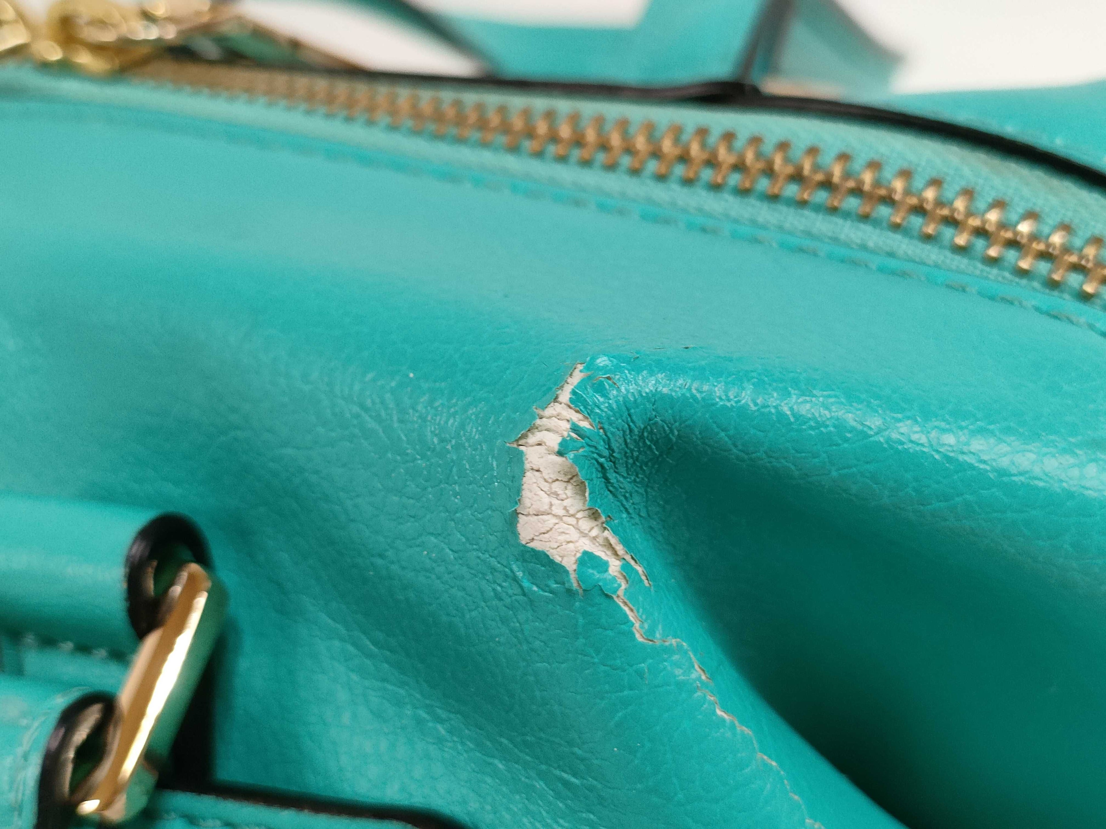Lanvin Green Leather 2-Way Handbag with Shoulder Strap