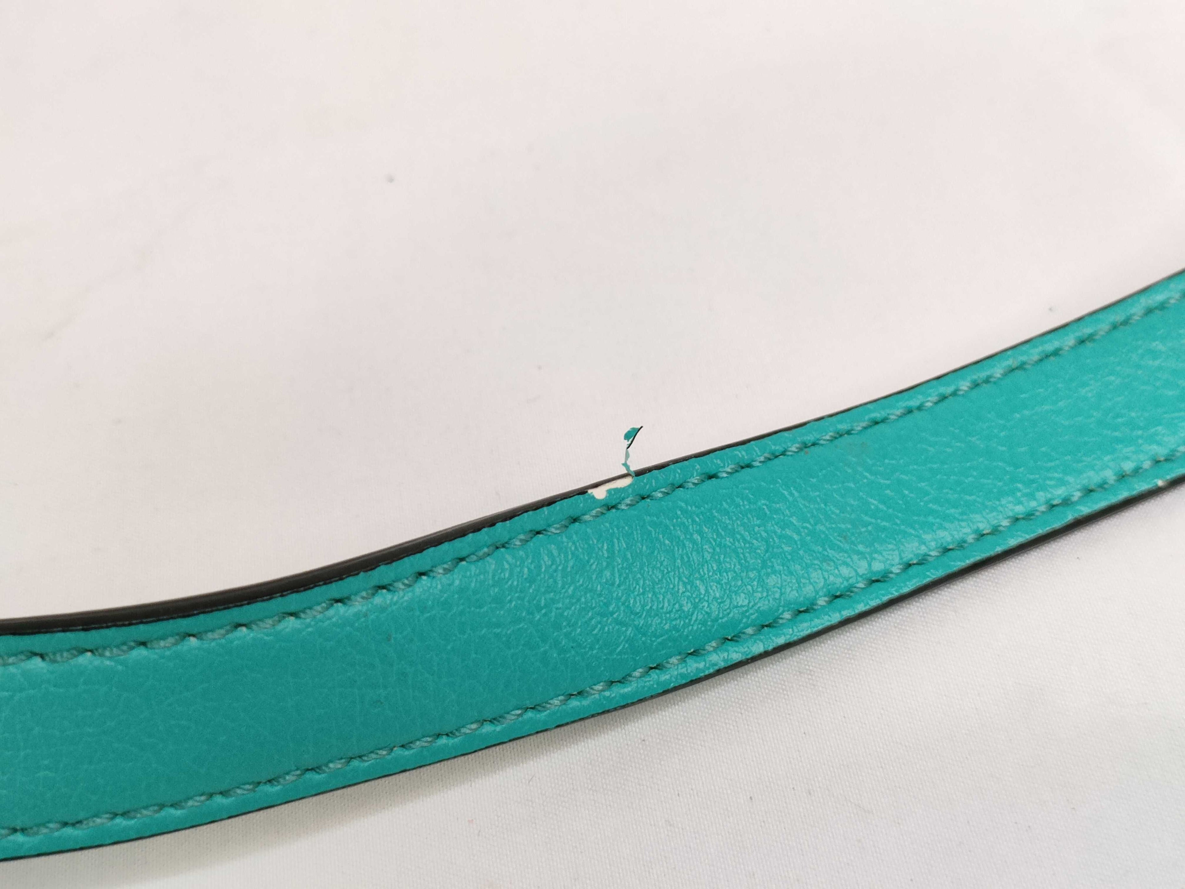 Lanvin Green Leather 2-Way Handbag with Shoulder Strap