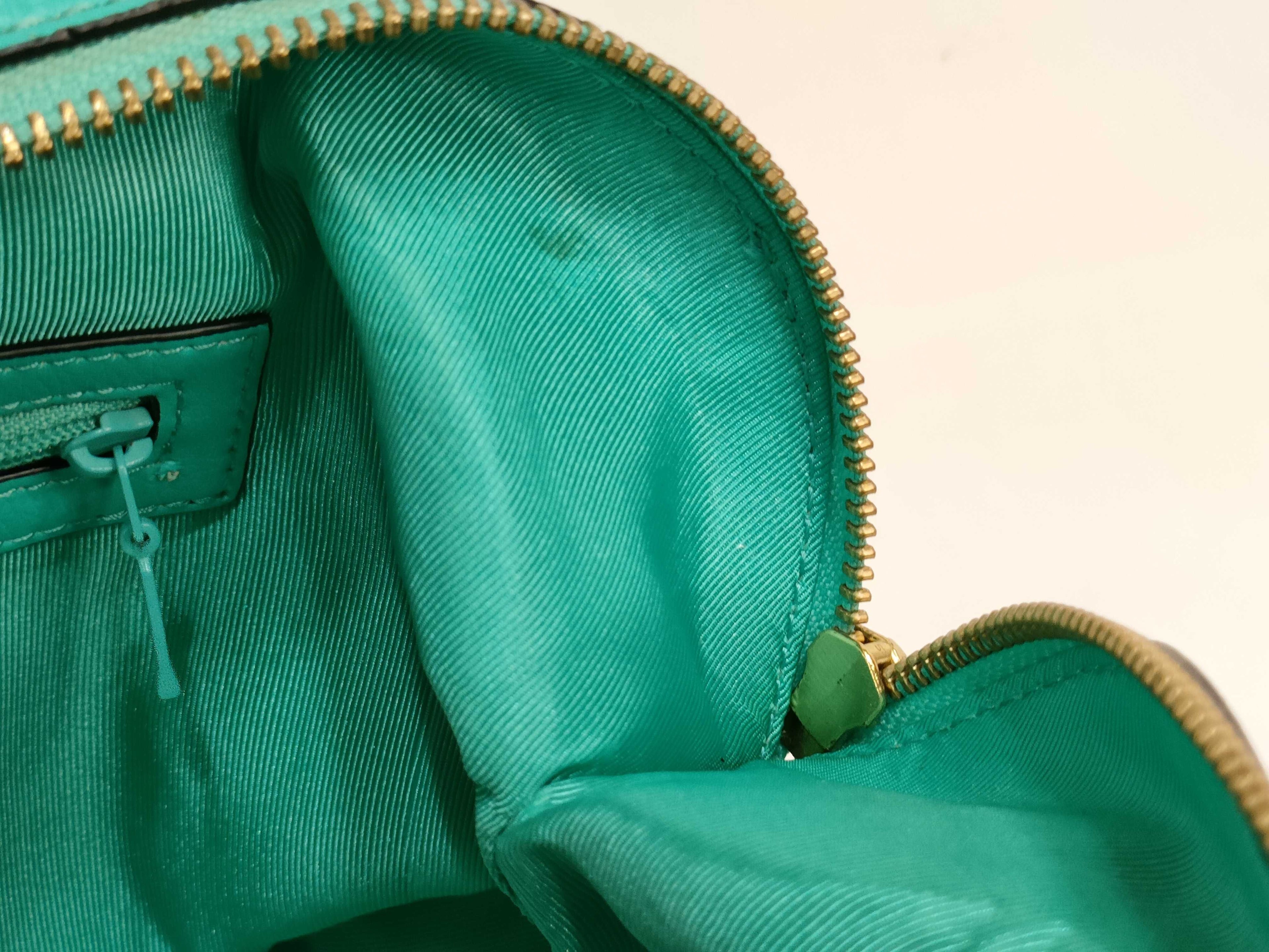 Lanvin Green Leather 2-Way Handbag with Shoulder Strap