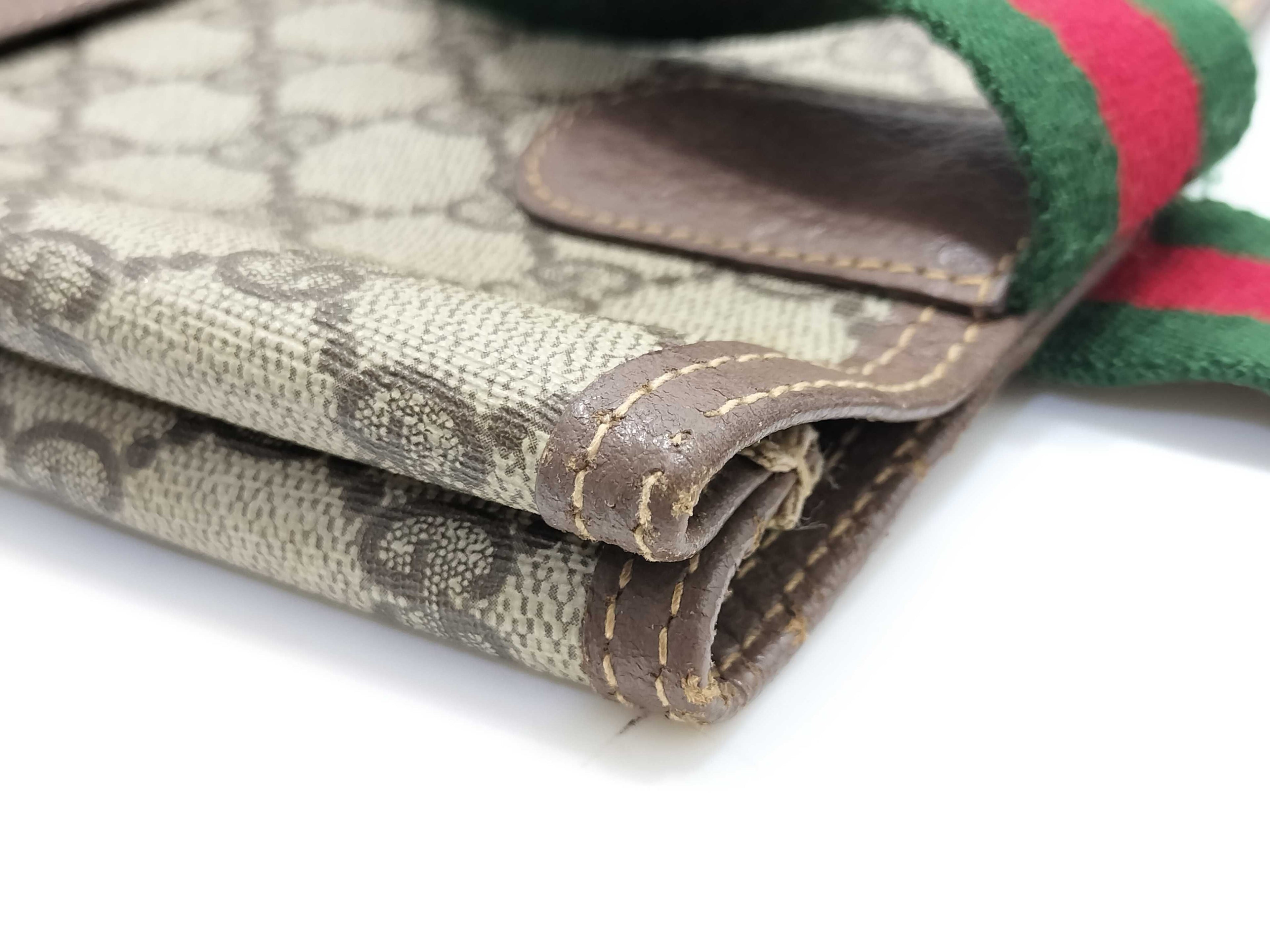 Gucci GG Supreme Canvas Tote Bag with Sherry Web Handles & Lock Detail