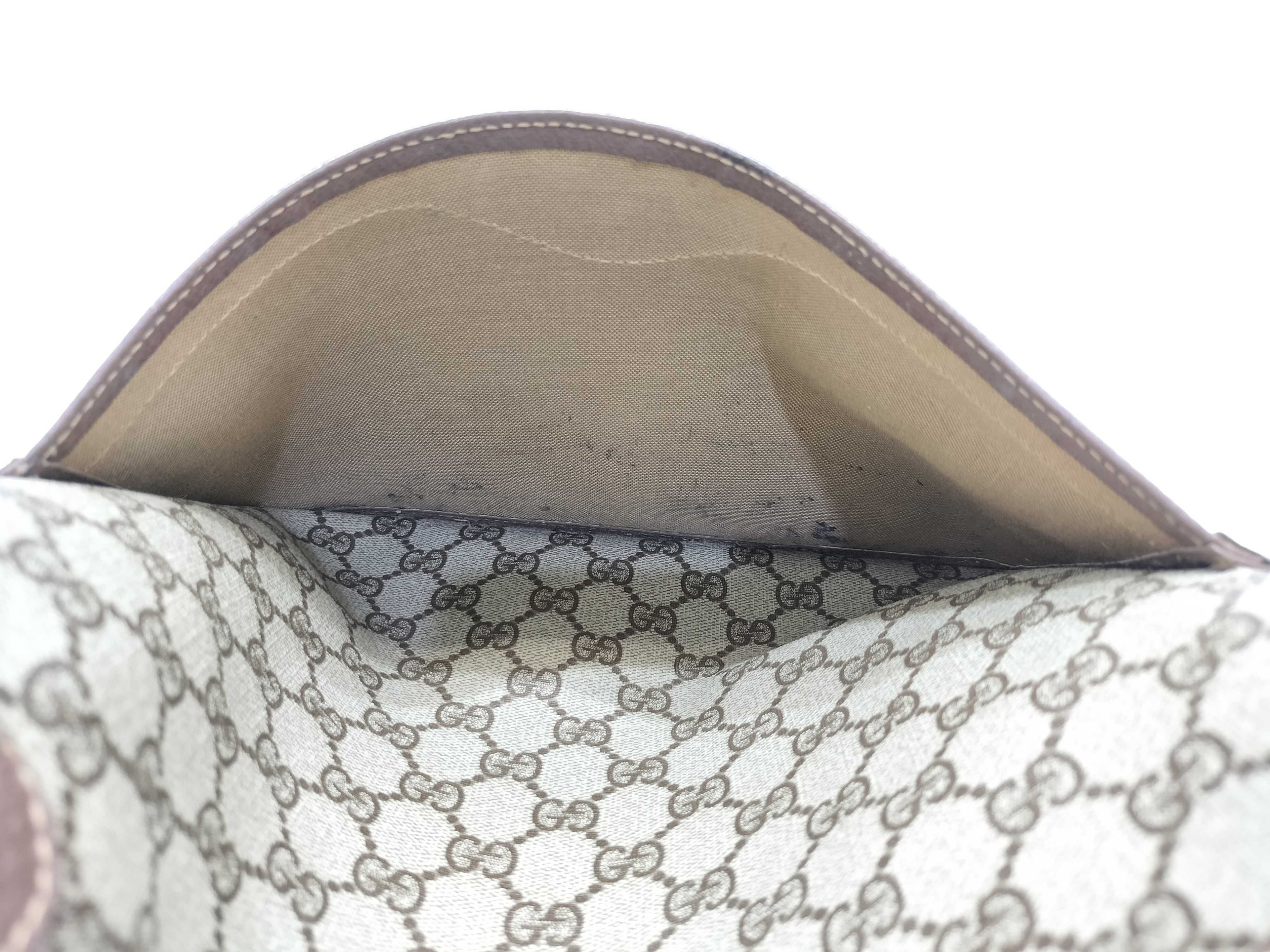 Gucci GG Supreme Canvas Tote Bag with Sherry Web Handles & Lock Detail