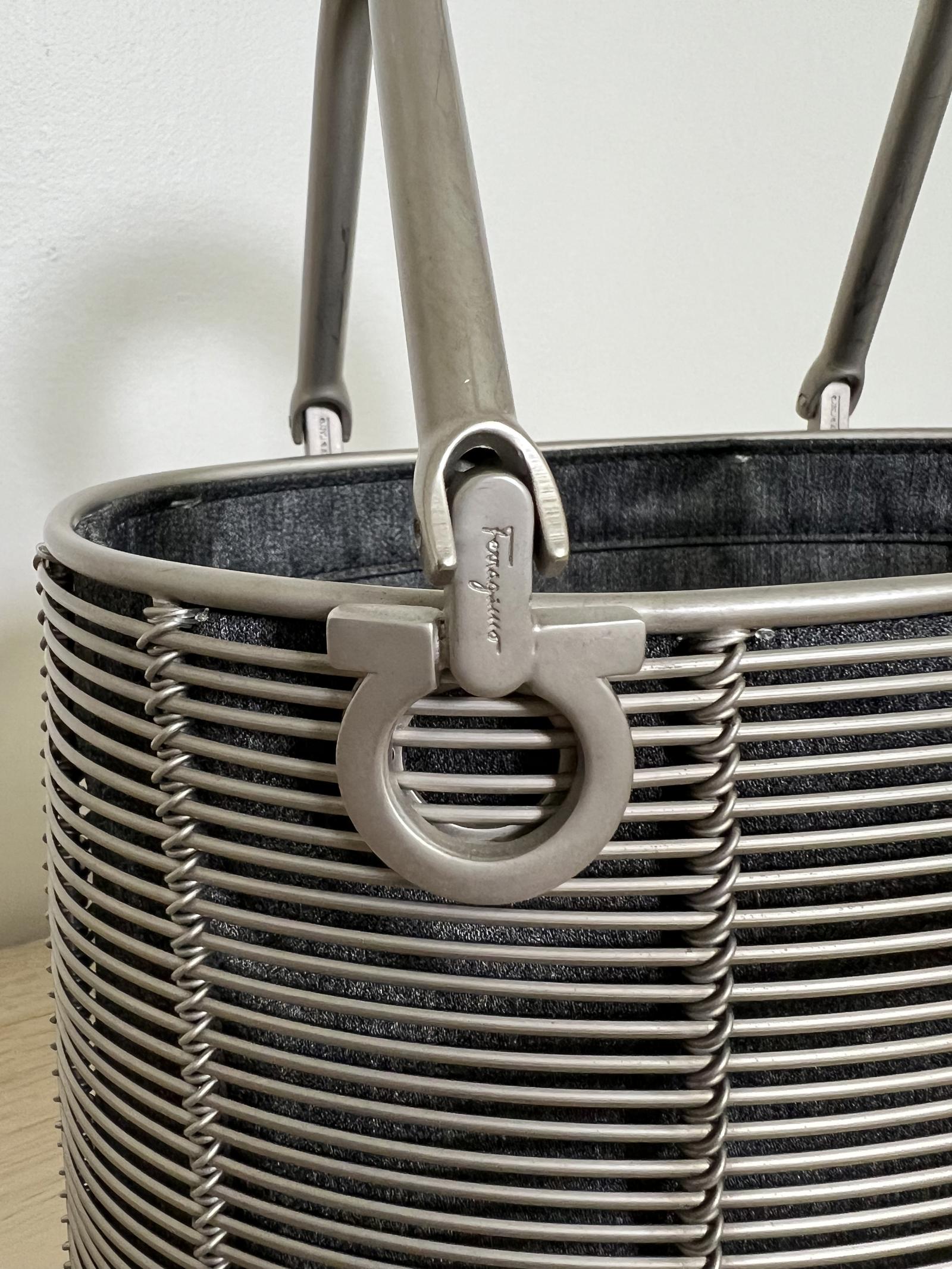 Vintage Salvatore Ferragamo Metal Cage Bag