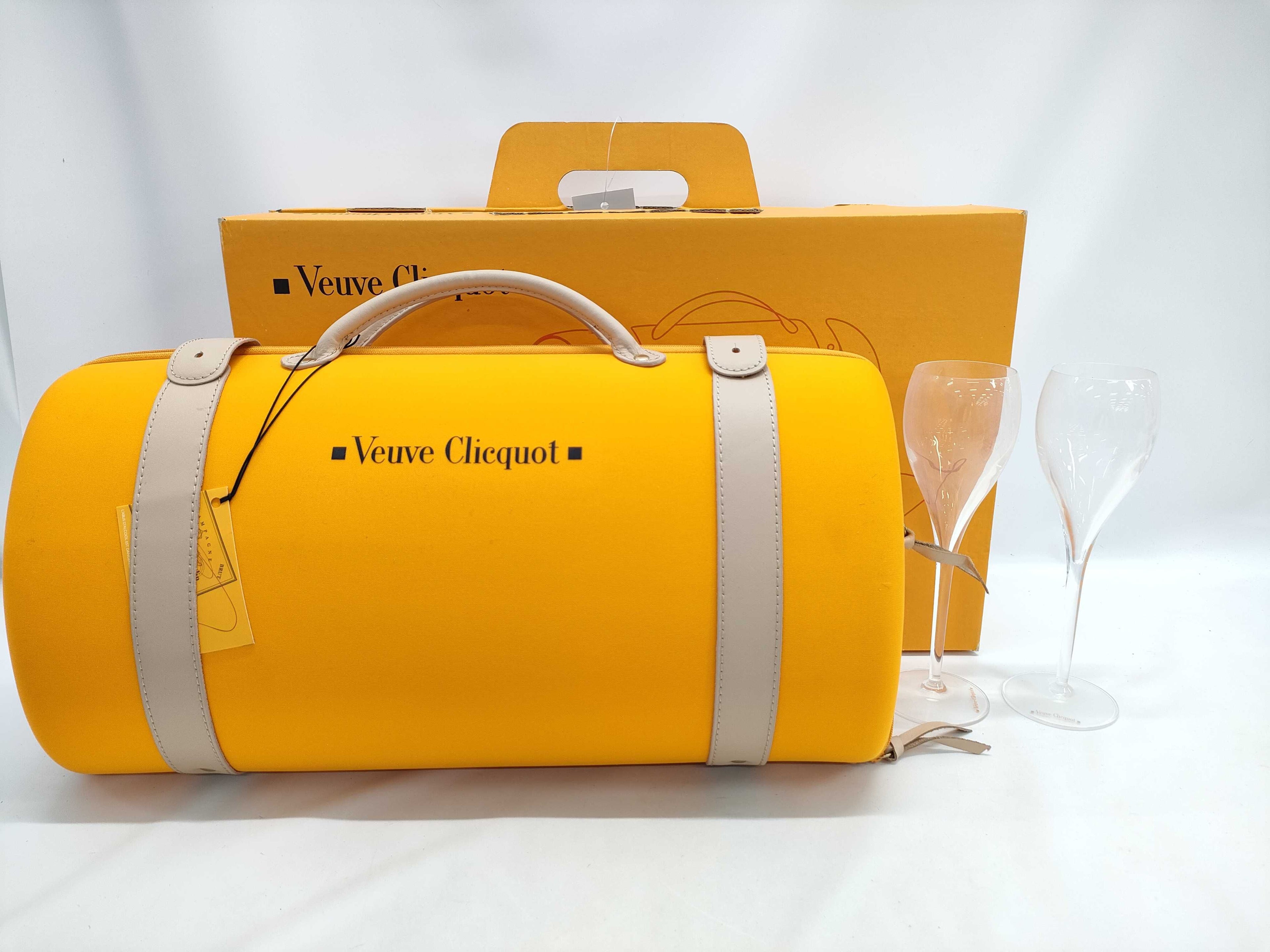 Veuve Clicquot Travel Champagne Case with Two Glasses