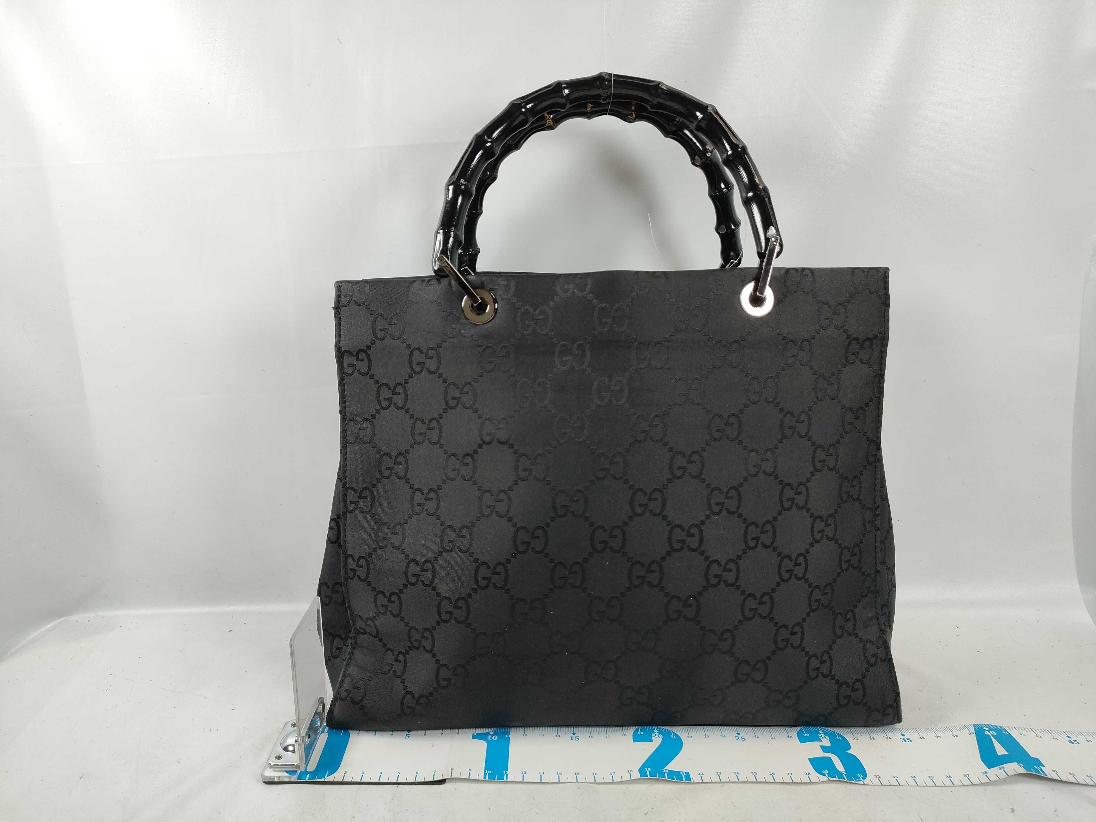 Gucci GG Nylon Bamboo Handle Tote Bag