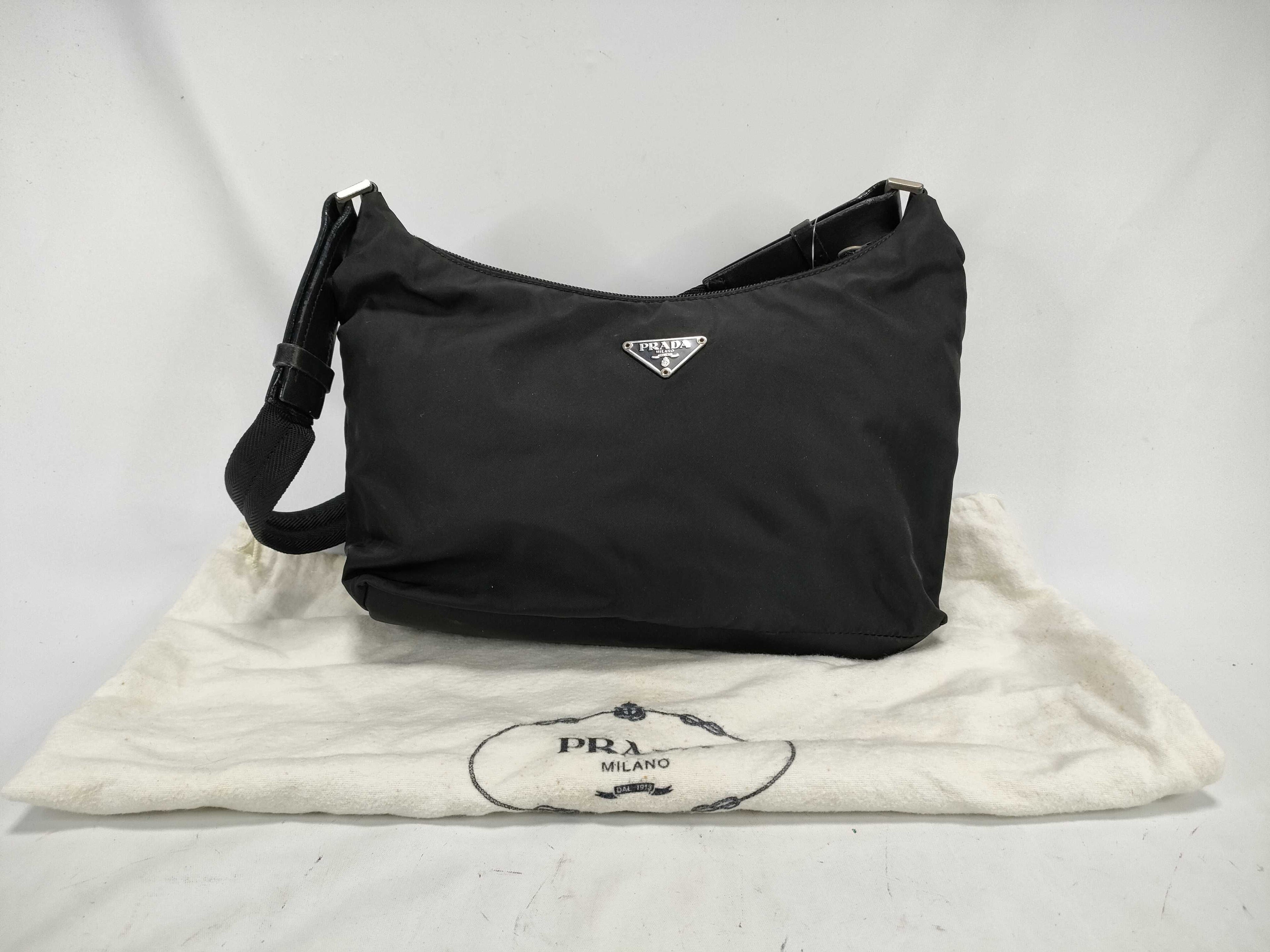 Prada Nylon One Shoulder Triangle Plate Shoulder Bag