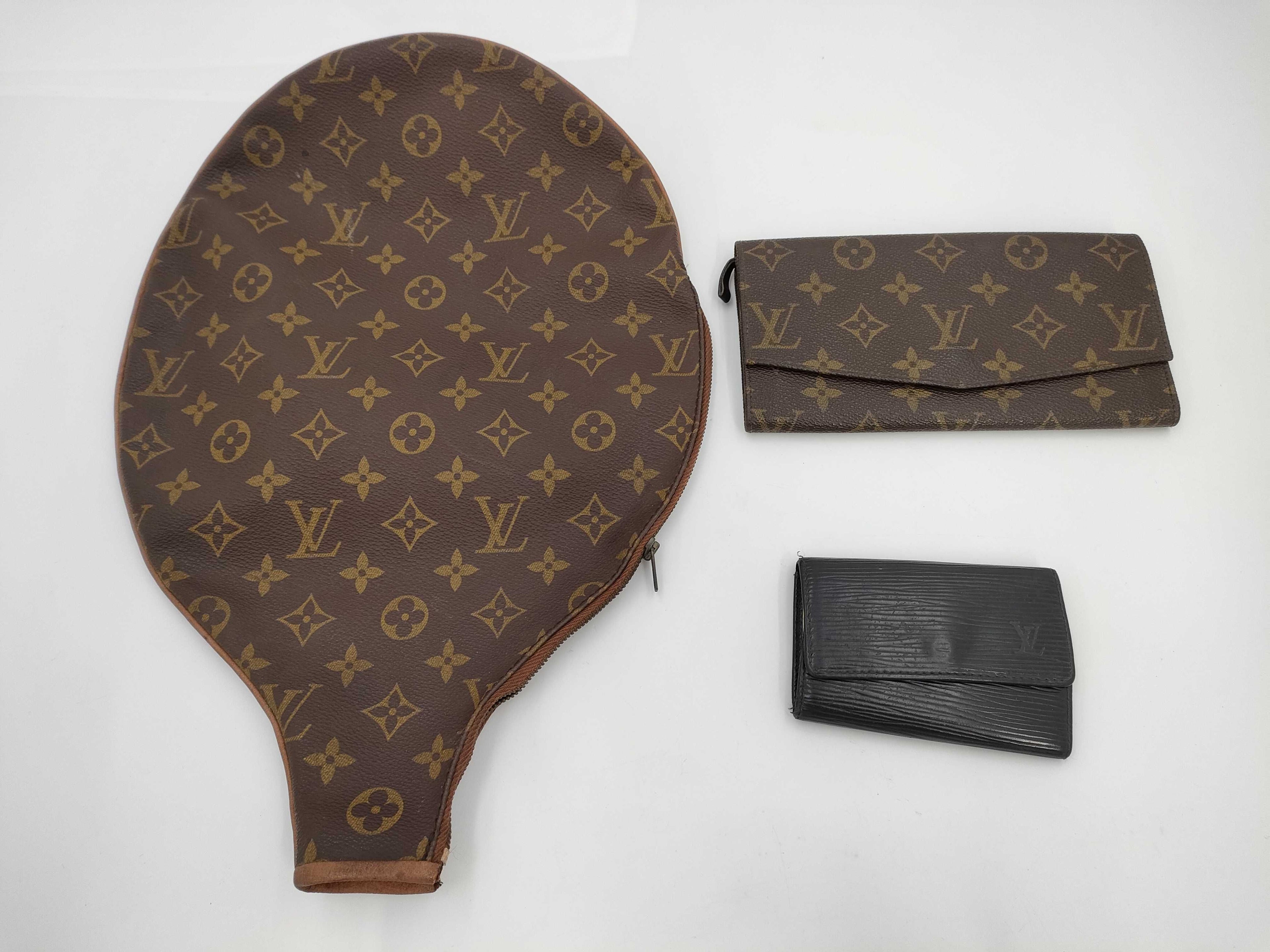 Louis Vuitton Wallet, Key Holder, & Tennis Racket Cover Bundle