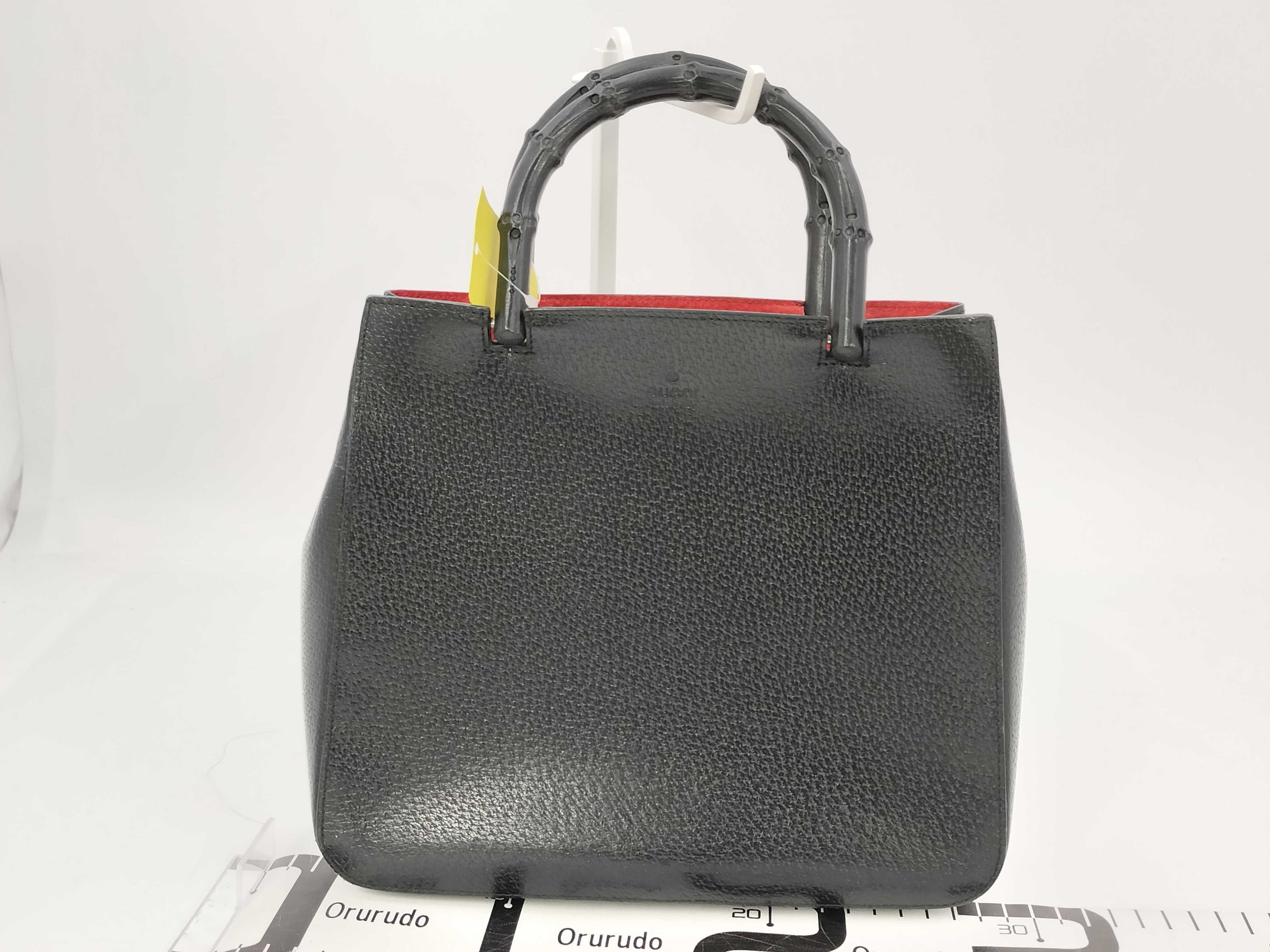 Gucci Bamboo Handle Leather Handbag