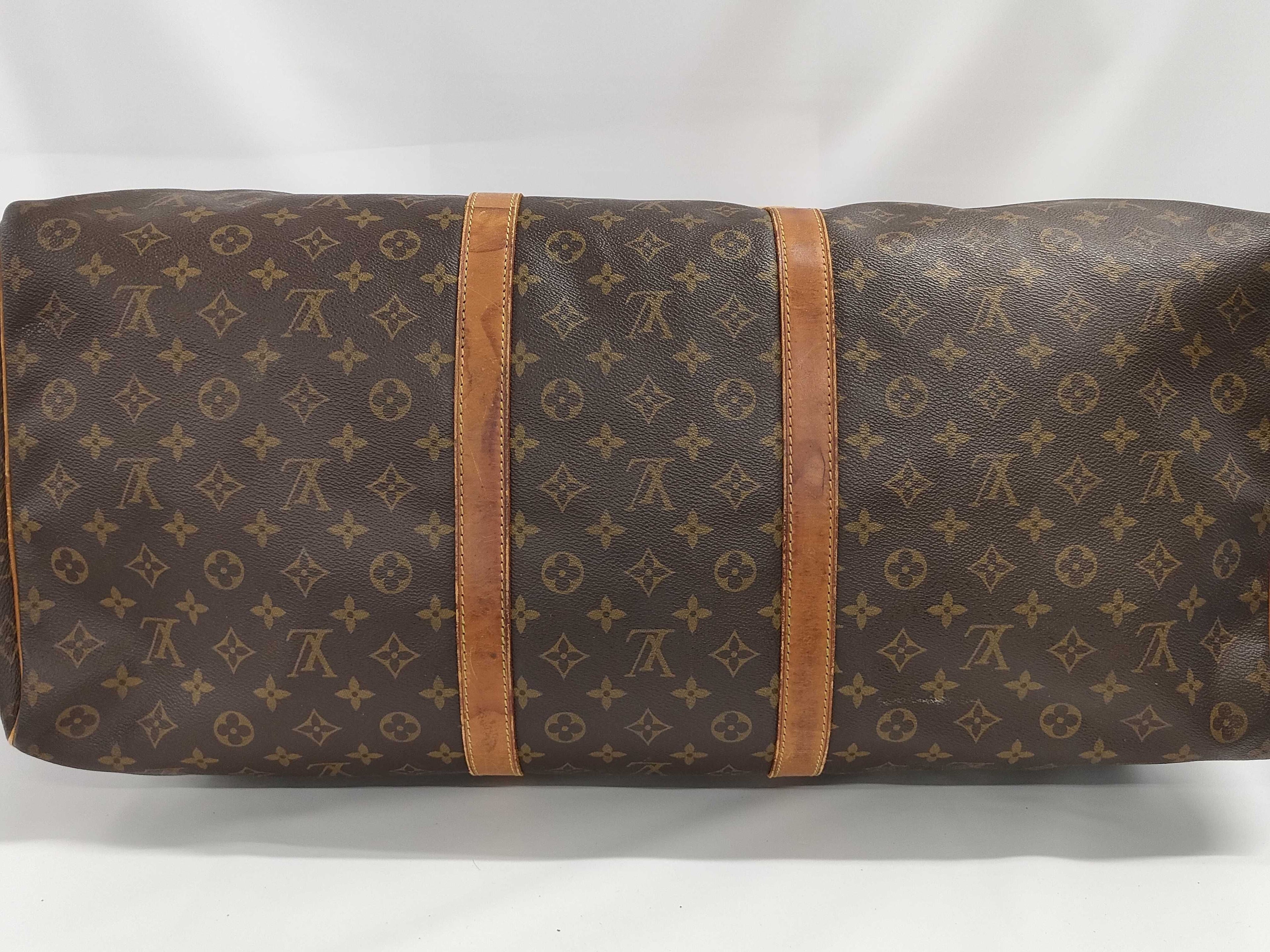 Louis Vuitton Monogram Keepall 60 Duffel Bag With Shoulder Strap (M41412)