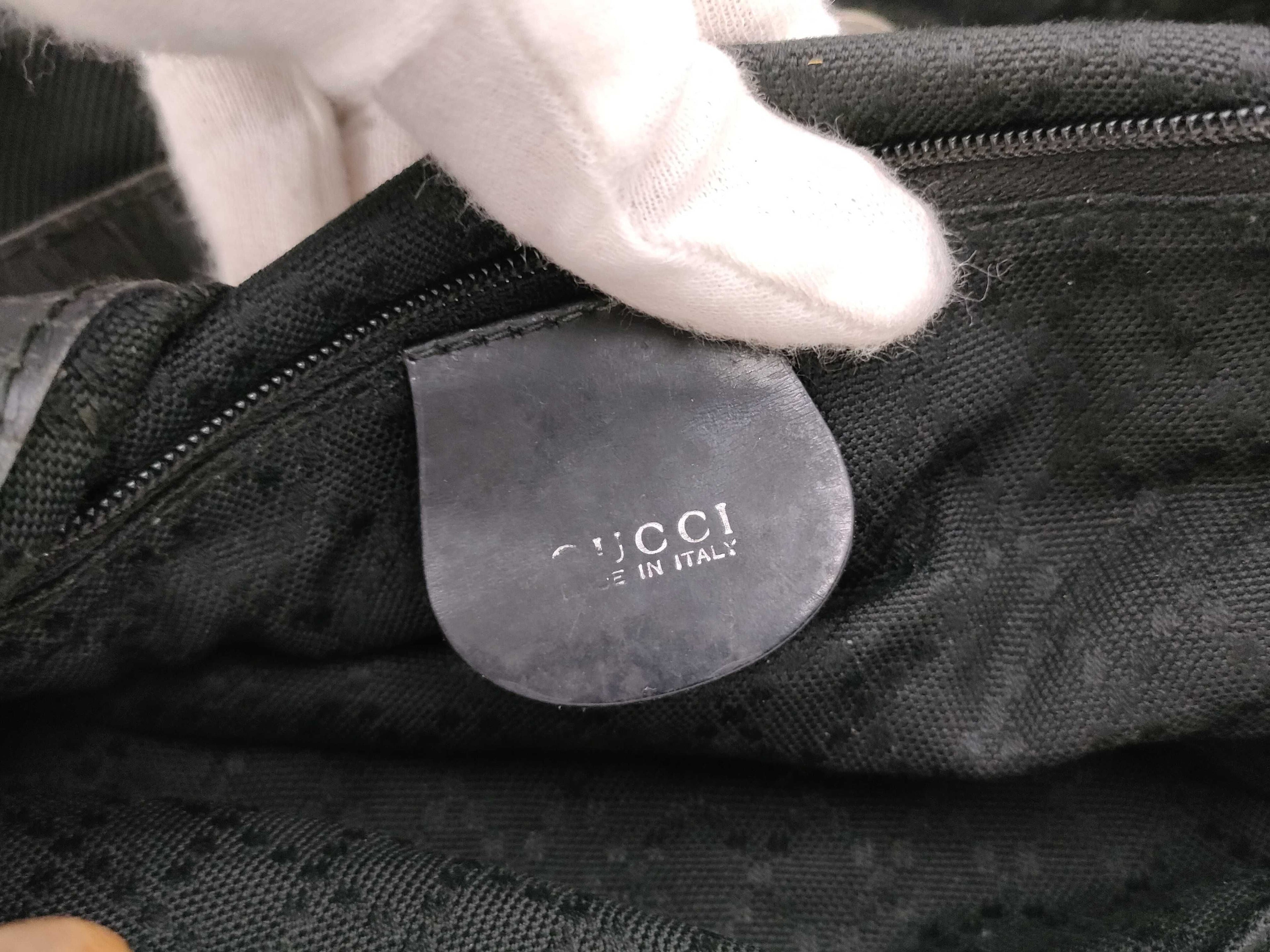Gucci Bamboo Handle Leather Handbag
