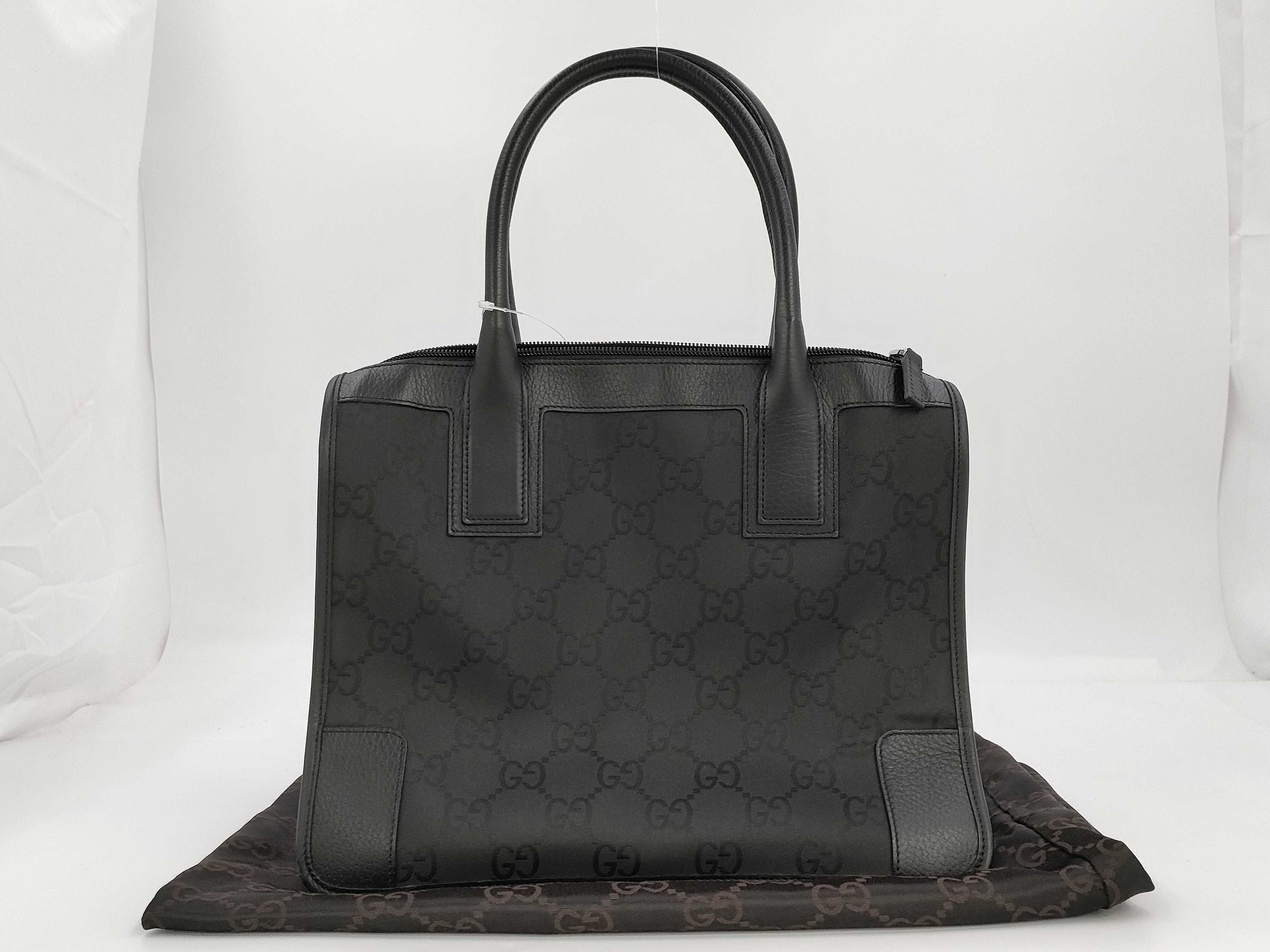 Gucci GG Nylon & Leather Tote Bag