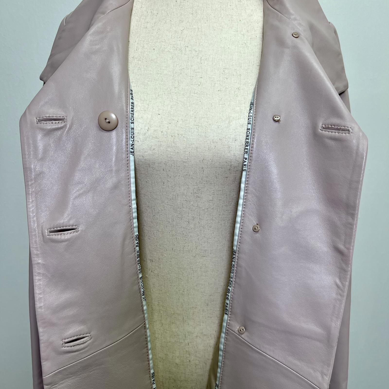 Jean-Louis Scherrer Pink Lamb Leather Jacket
