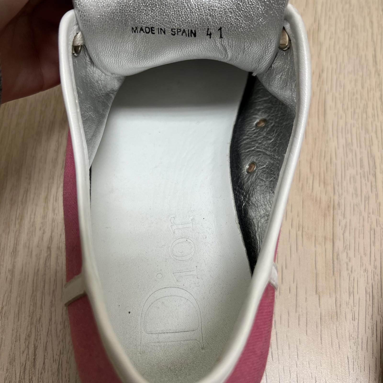 Christian Dior Vintage Pink Canvas Low Top Sneakers