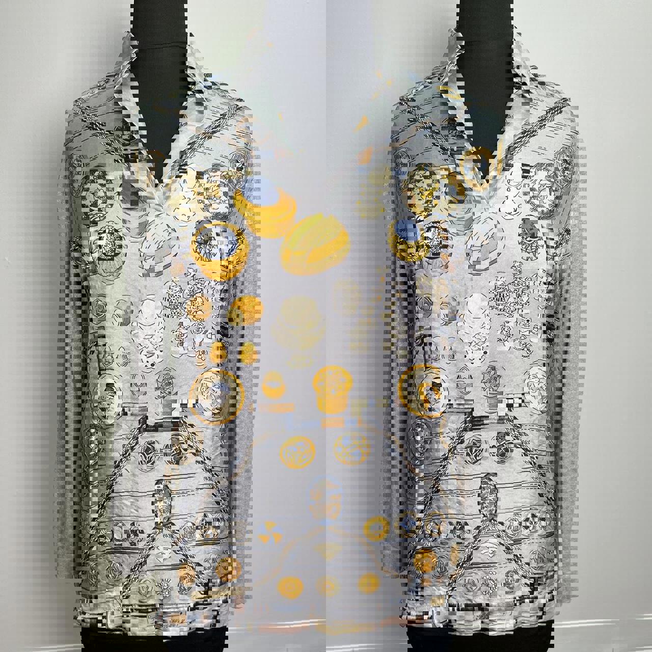 Hermes Silk Long Sleeve Shirt