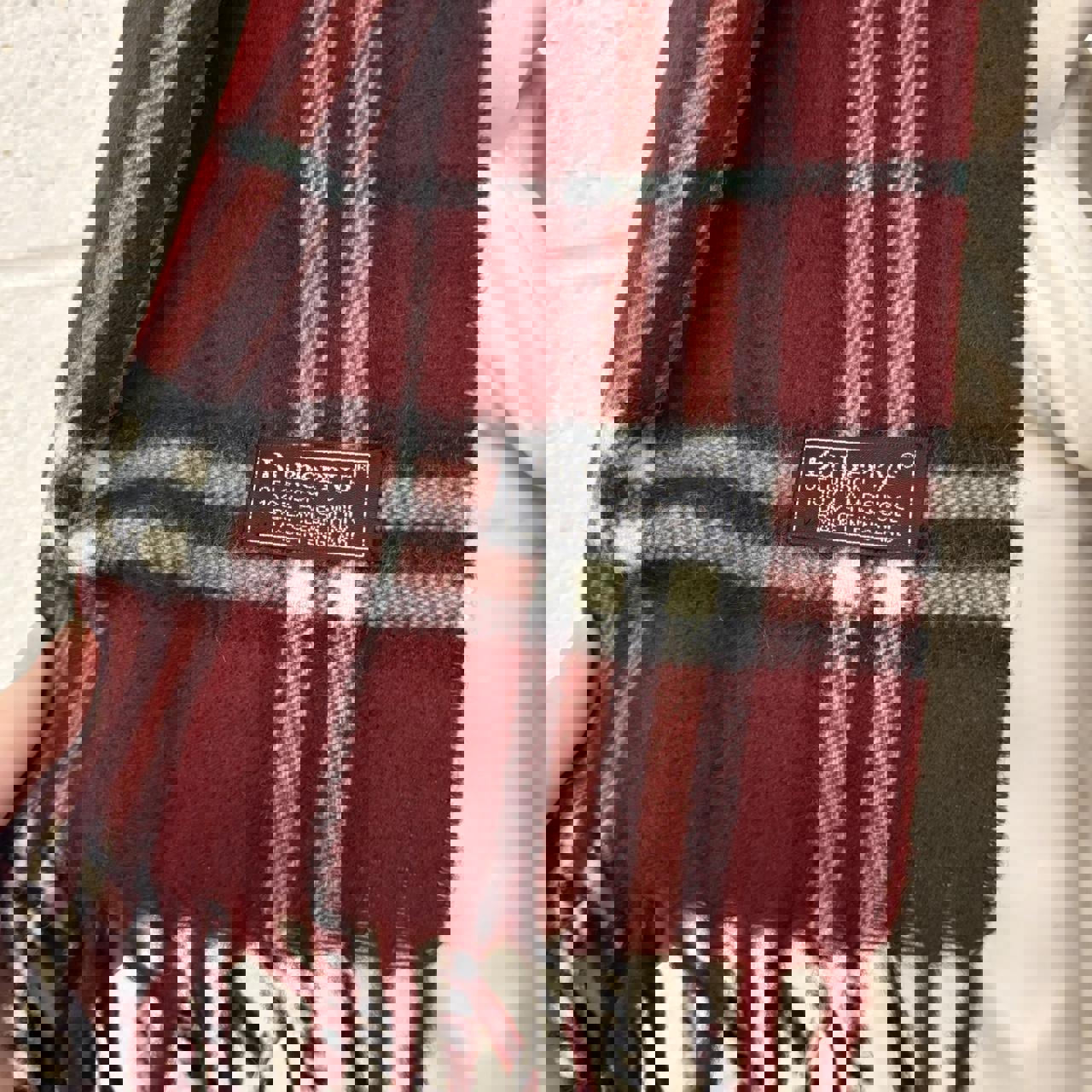 Burberry 100% Lambswool Nova Check Scarf