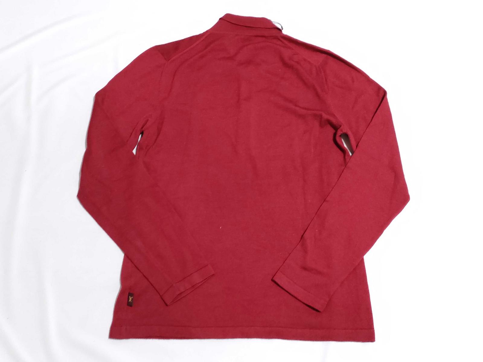 Louis Vuitton Paris Red Long Sleeve Polo