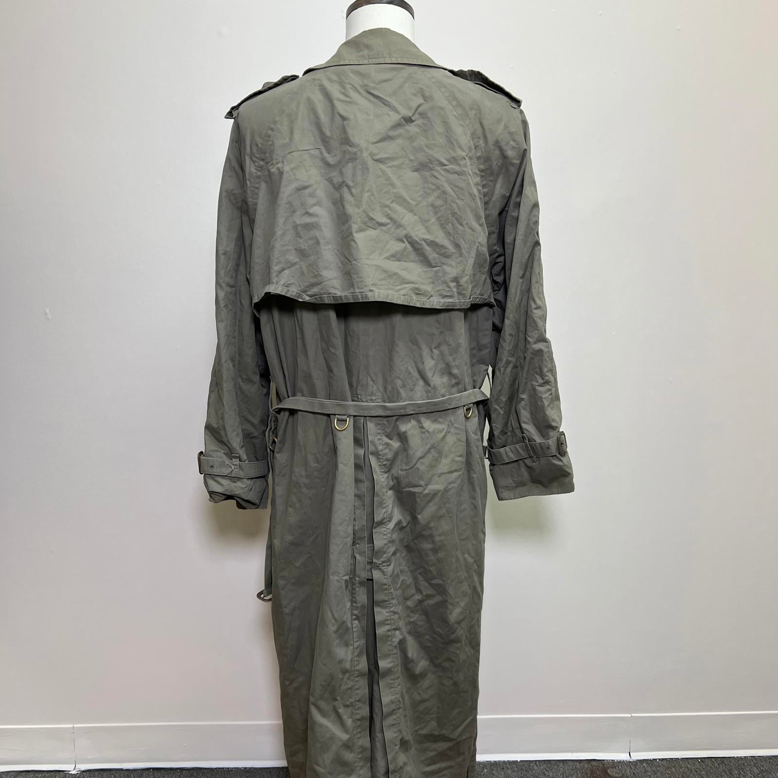Vintage Burberrys Olive Green Trench Coat