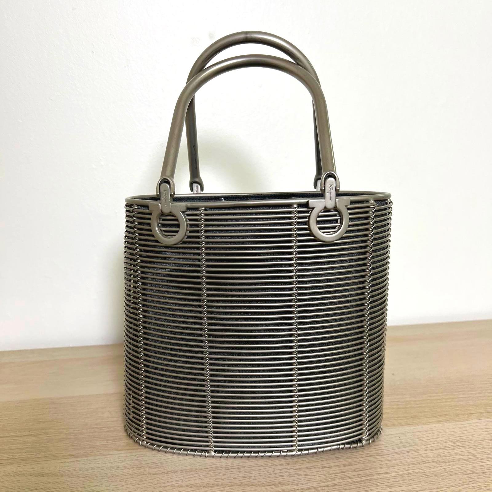Vintage Salvatore Ferragamo Metal Cage Bag