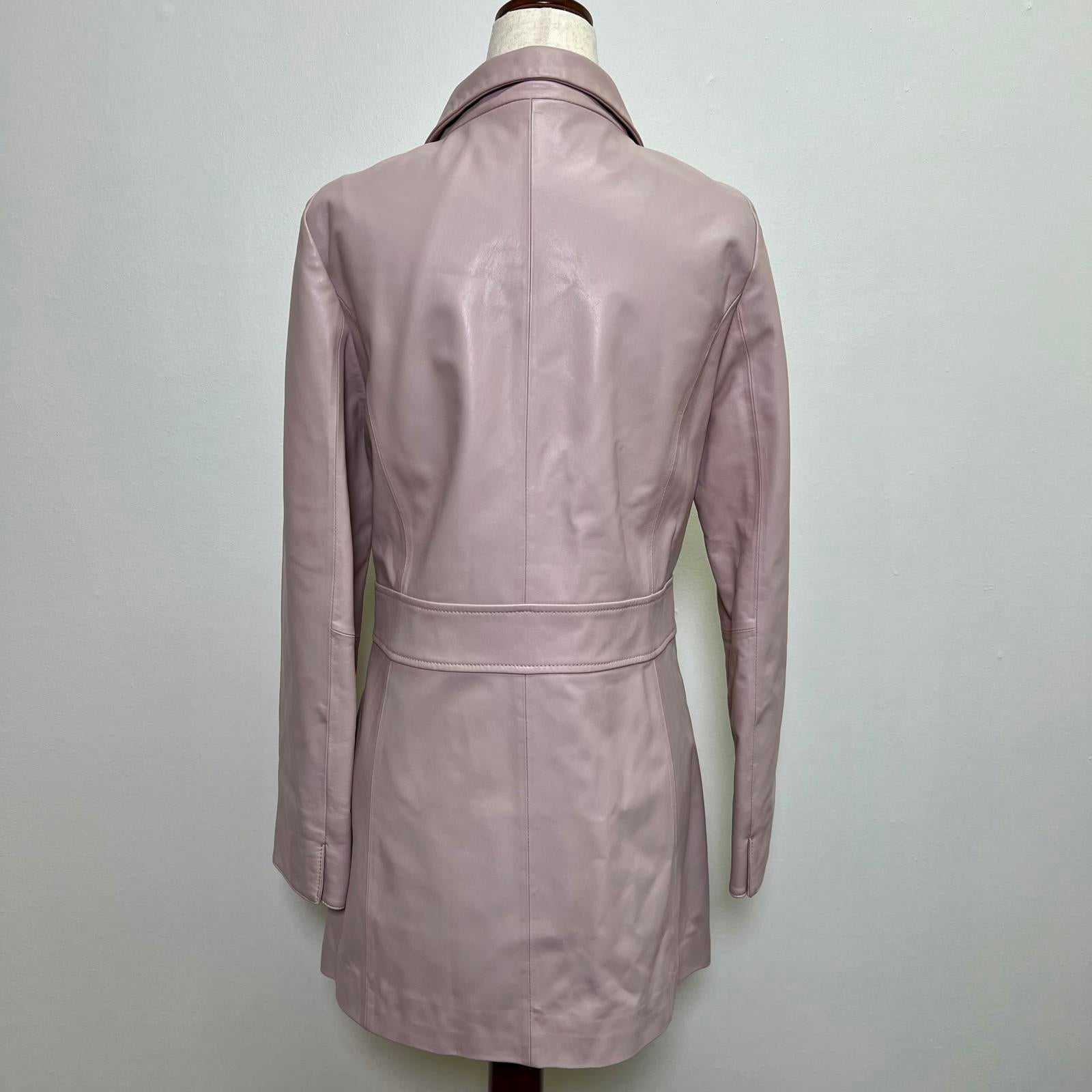Jean-Louis Scherrer Pink Lamb Leather Jacket