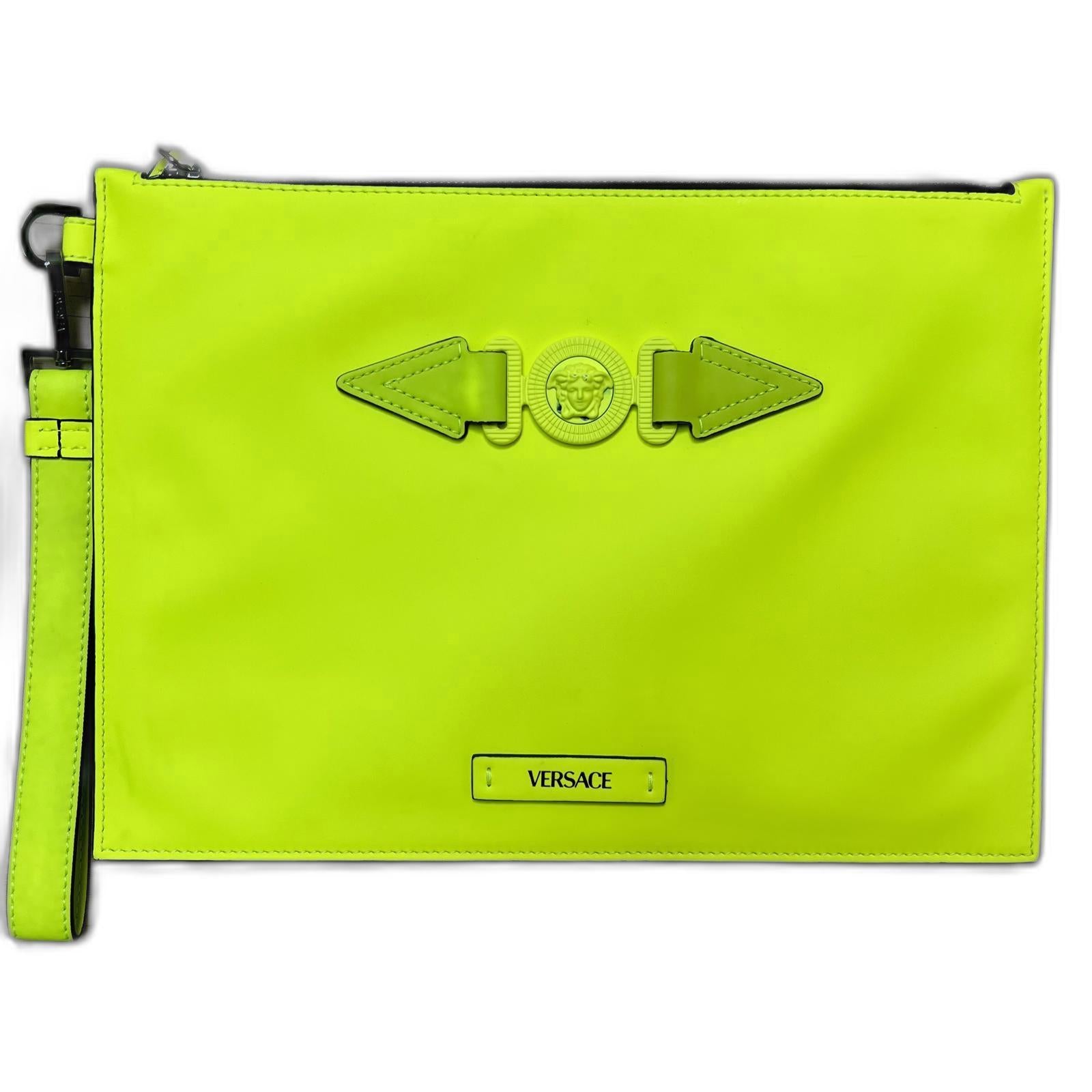 Versace Medusa Leather Clutch Bag