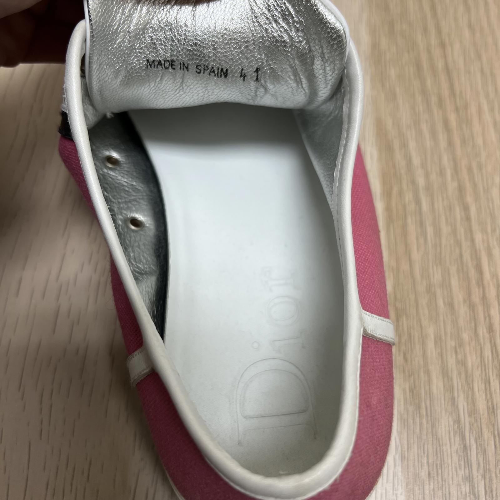 Christian Dior Vintage Pink Canvas Low Top Sneakers