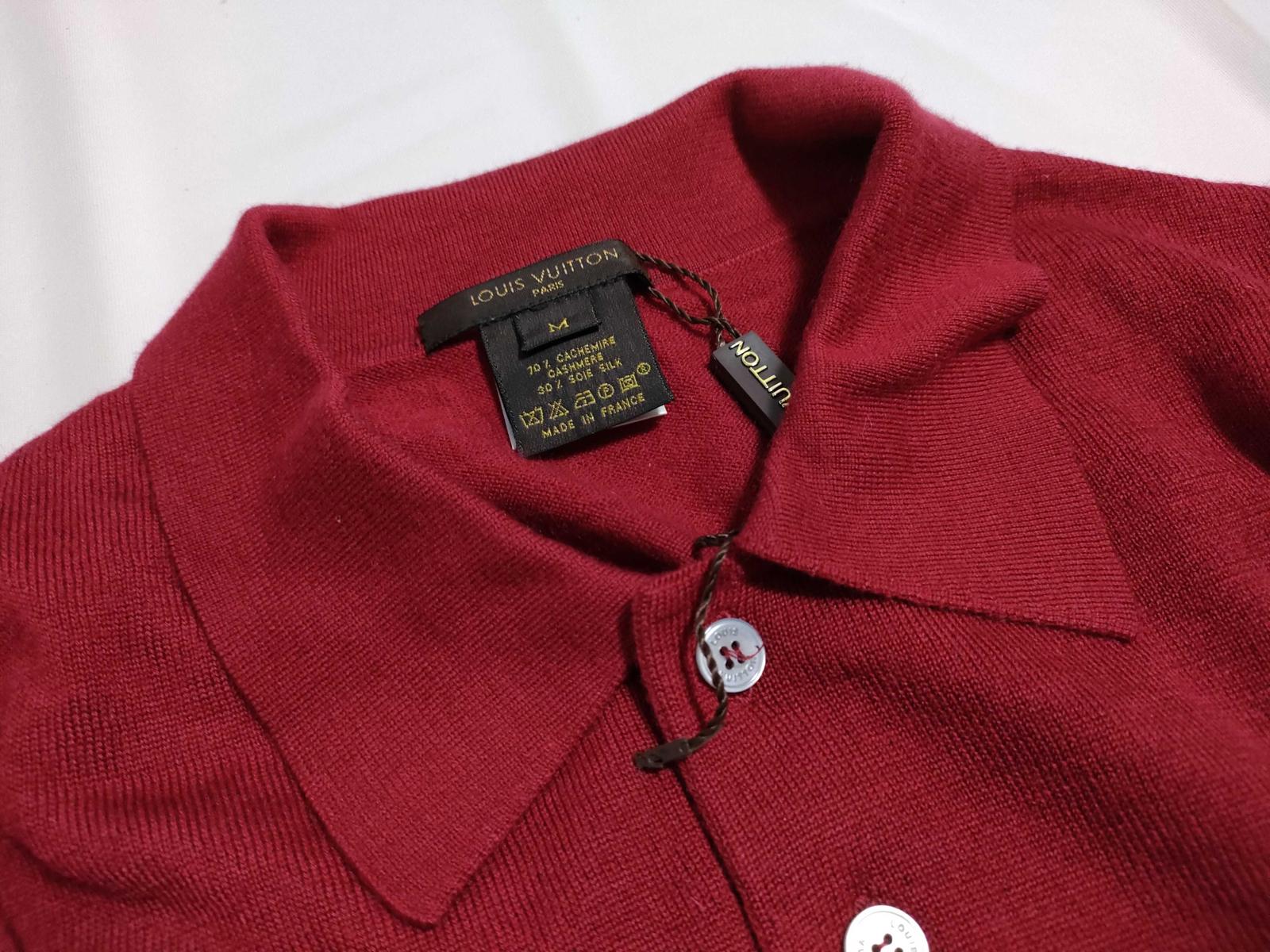 Louis Vuitton Paris Red Long Sleeve Polo