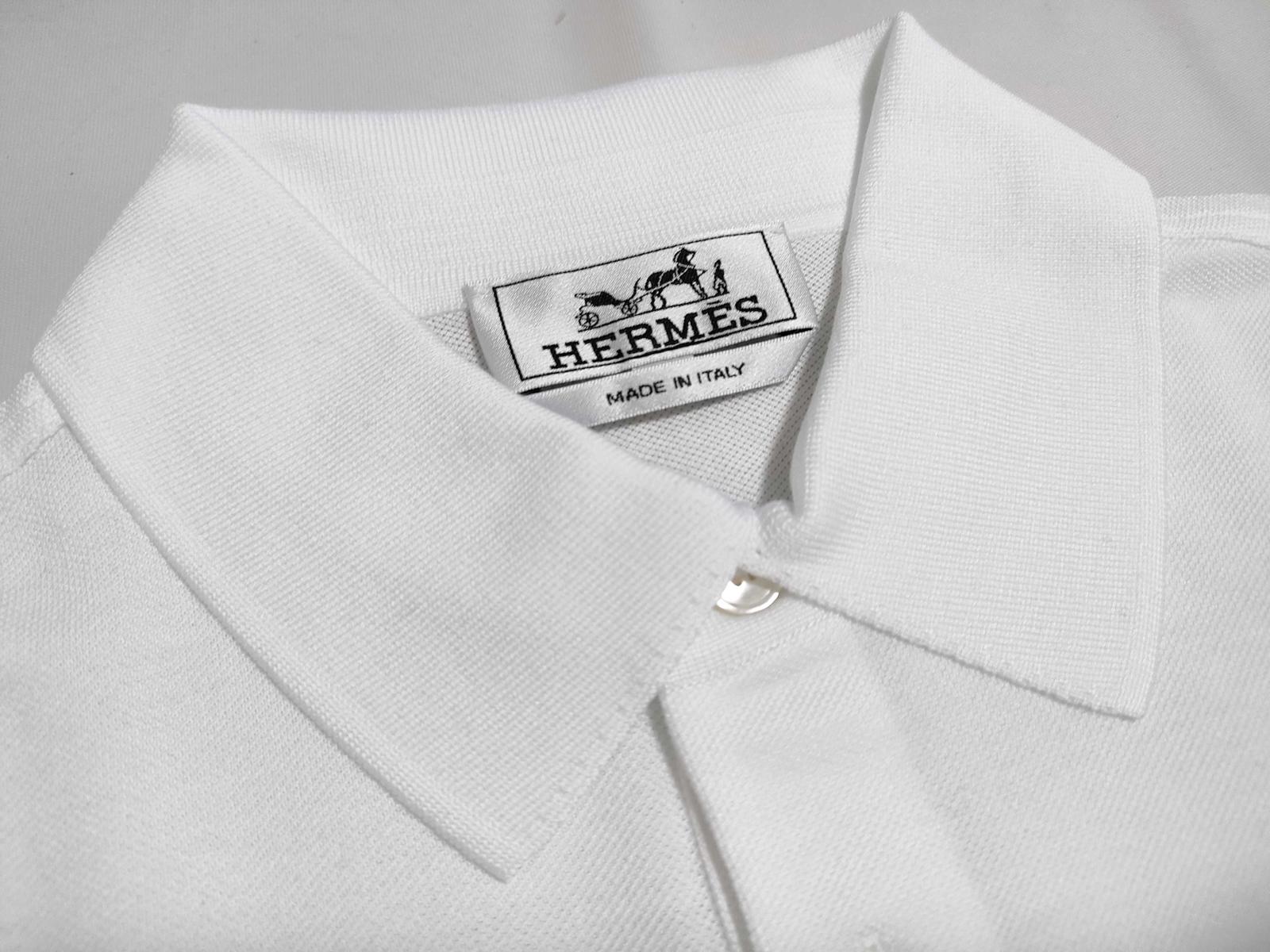 Hermes White Polo Shirt