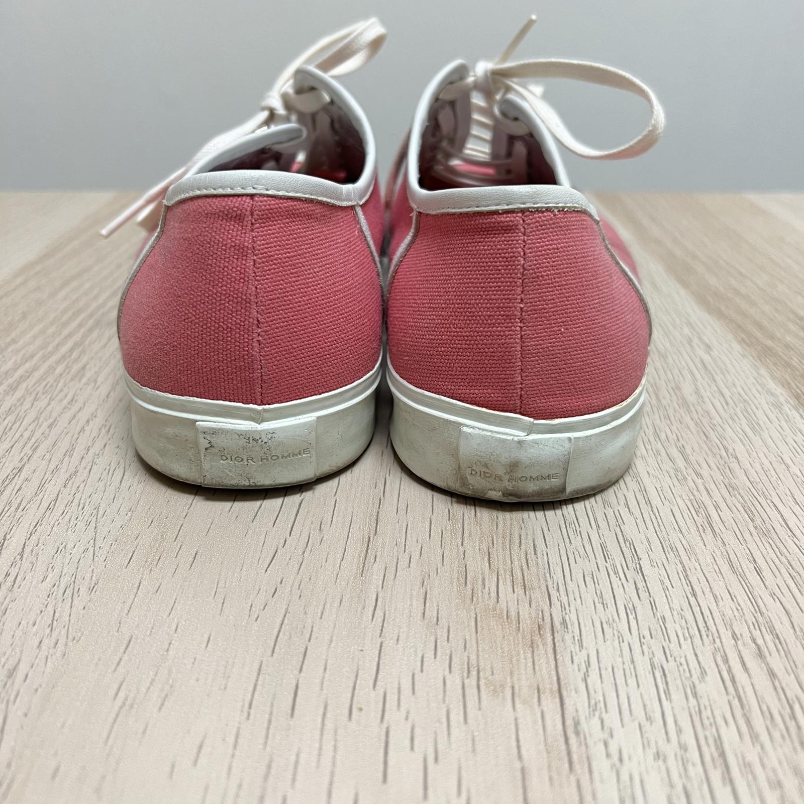 Christian Dior Vintage Pink Canvas Low Top Sneakers