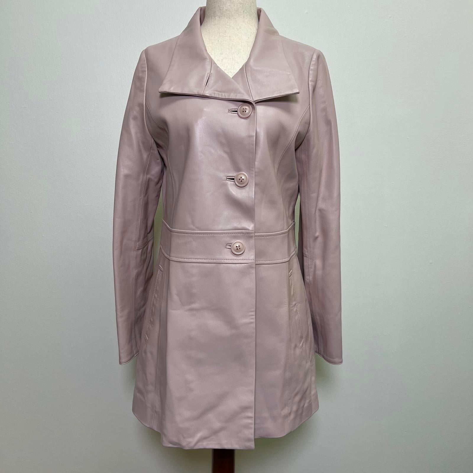 Jean-Louis Scherrer Pink Lamb Leather Jacket
