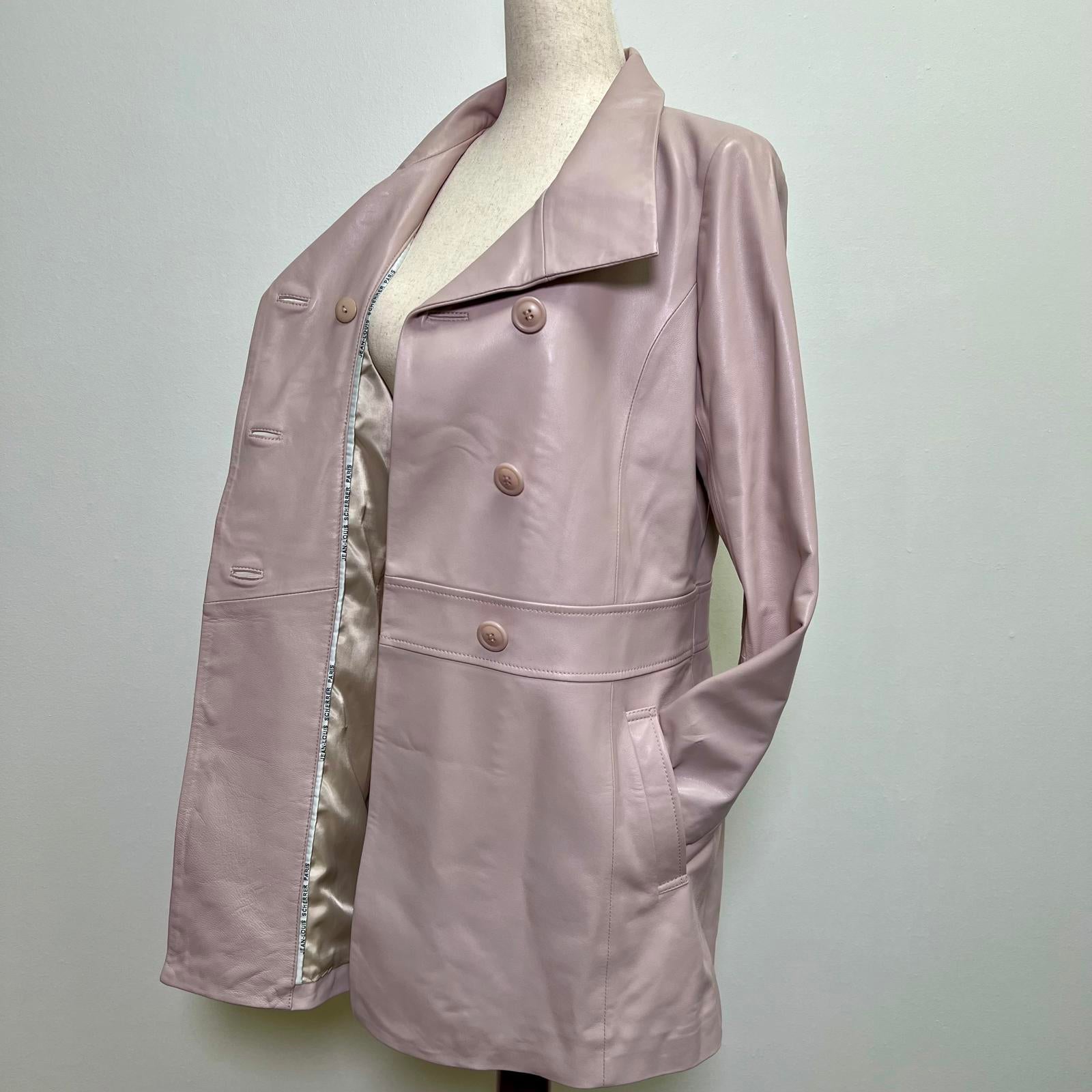 Jean-Louis Scherrer Pink Lamb Leather Jacket