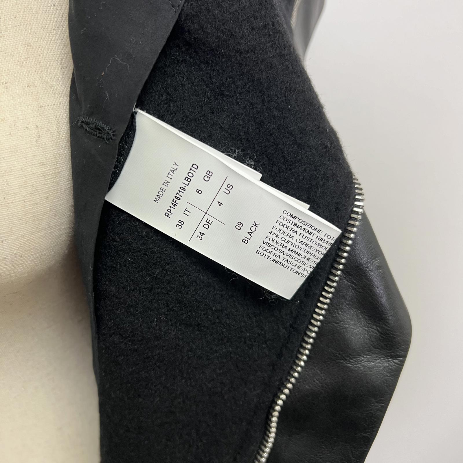 Rick Owens Leather and Cashmere Biker Jacket