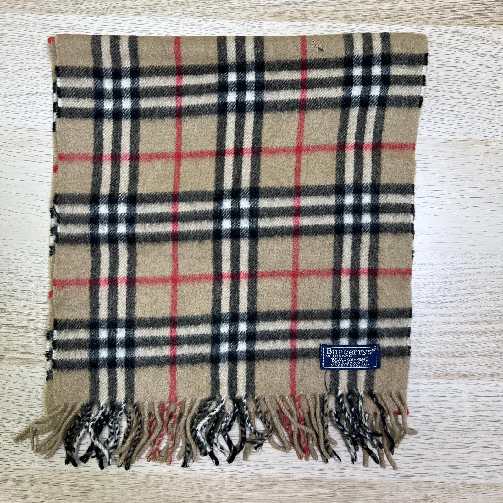 Vintage Burberrys 100% Cashmere Scarf