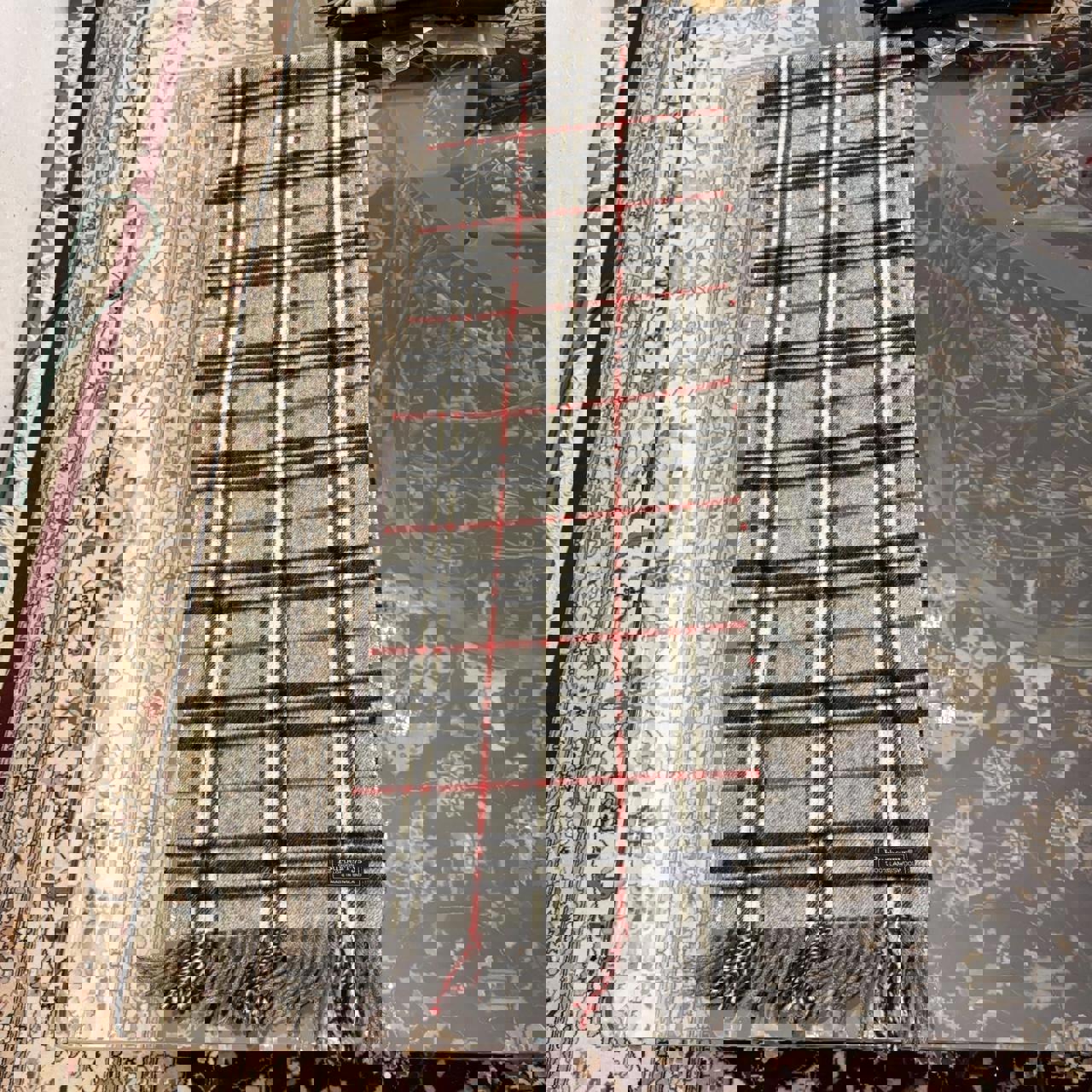 Burberry 100% Lambswool Noa Check Scarf