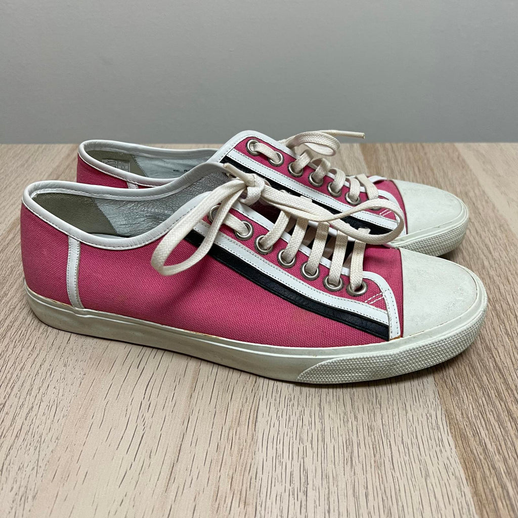 Christian Dior Vintage Pink Canvas Low Top Sneakers