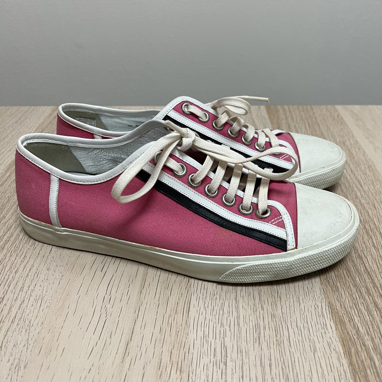 Christian Dior Vintage Pink Canvas Low Top Sneakers
