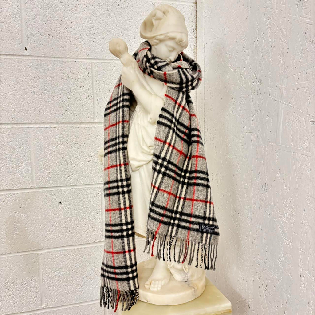 Burberry 100% Lambswool Noa Check Scarf
