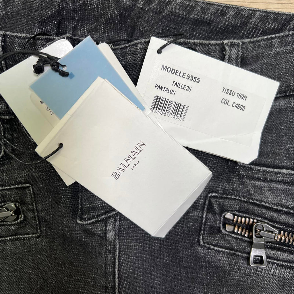 Balmain Moto Skinny Jeans