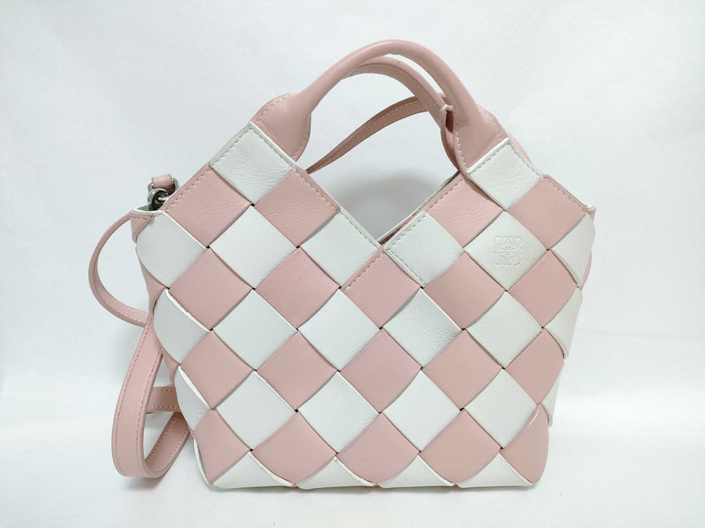 Loewe Woven Leather Handbag With Shoulder Strap