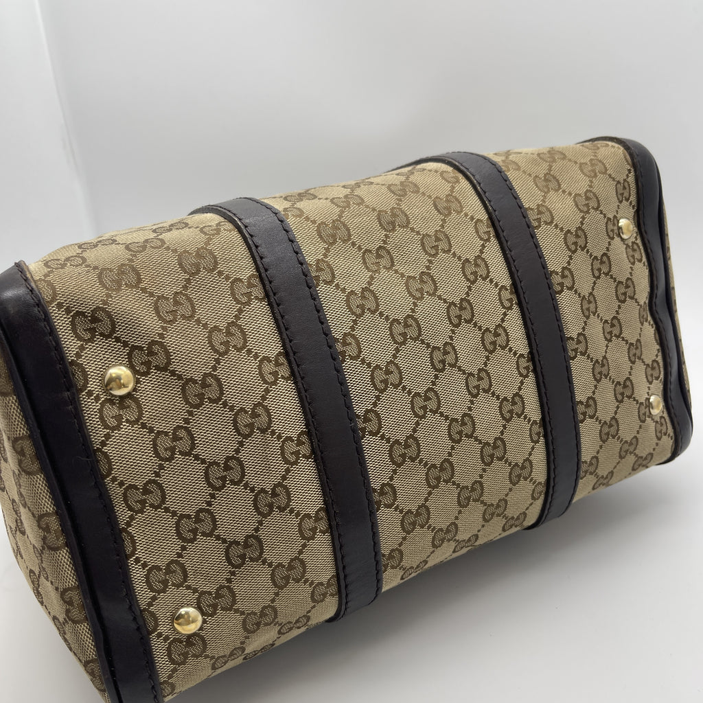 Gucci Canvas Boston Bag