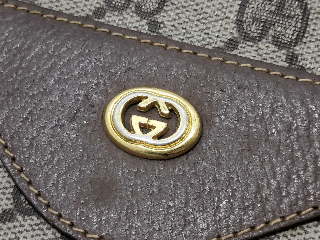 Gucci GG Supreme Canvas Tote Bag with Sherry Web Handles & Lock Detail