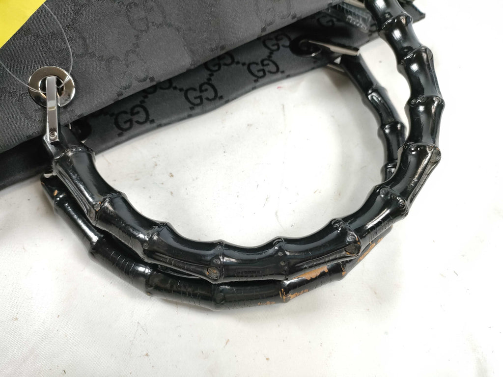Gucci GG Nylon Bamboo Handle Tote Bag